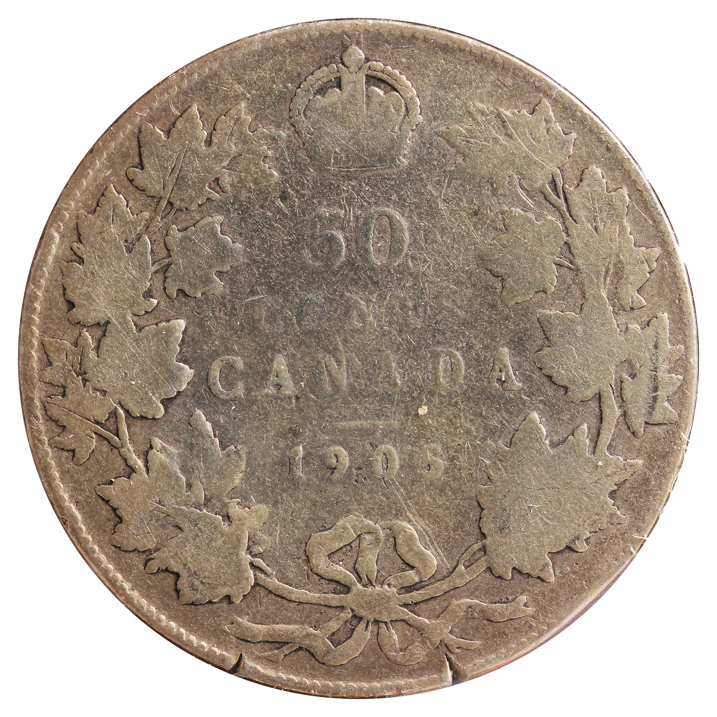 1905 Canada 50-cents Very Good (VG8) Impaired