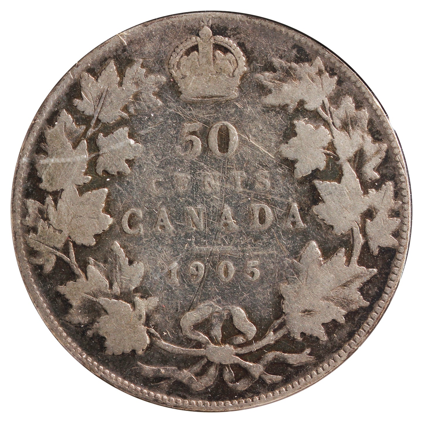 1905 Canada 50-cents VG-F (VG10) Impaired