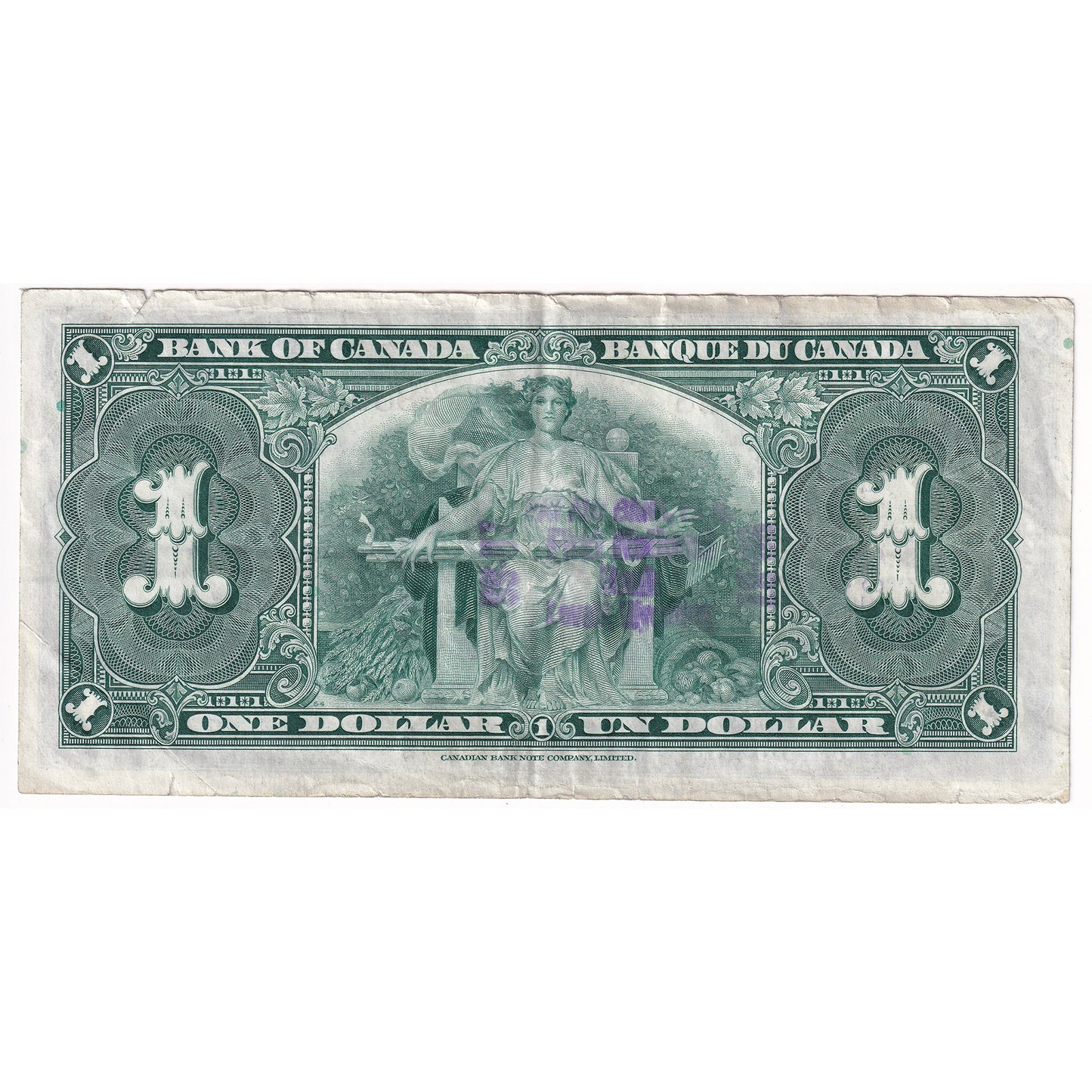 BC-21d 1937 Canada $1 Coyne-Towers, B/N, EF (Dam'g)