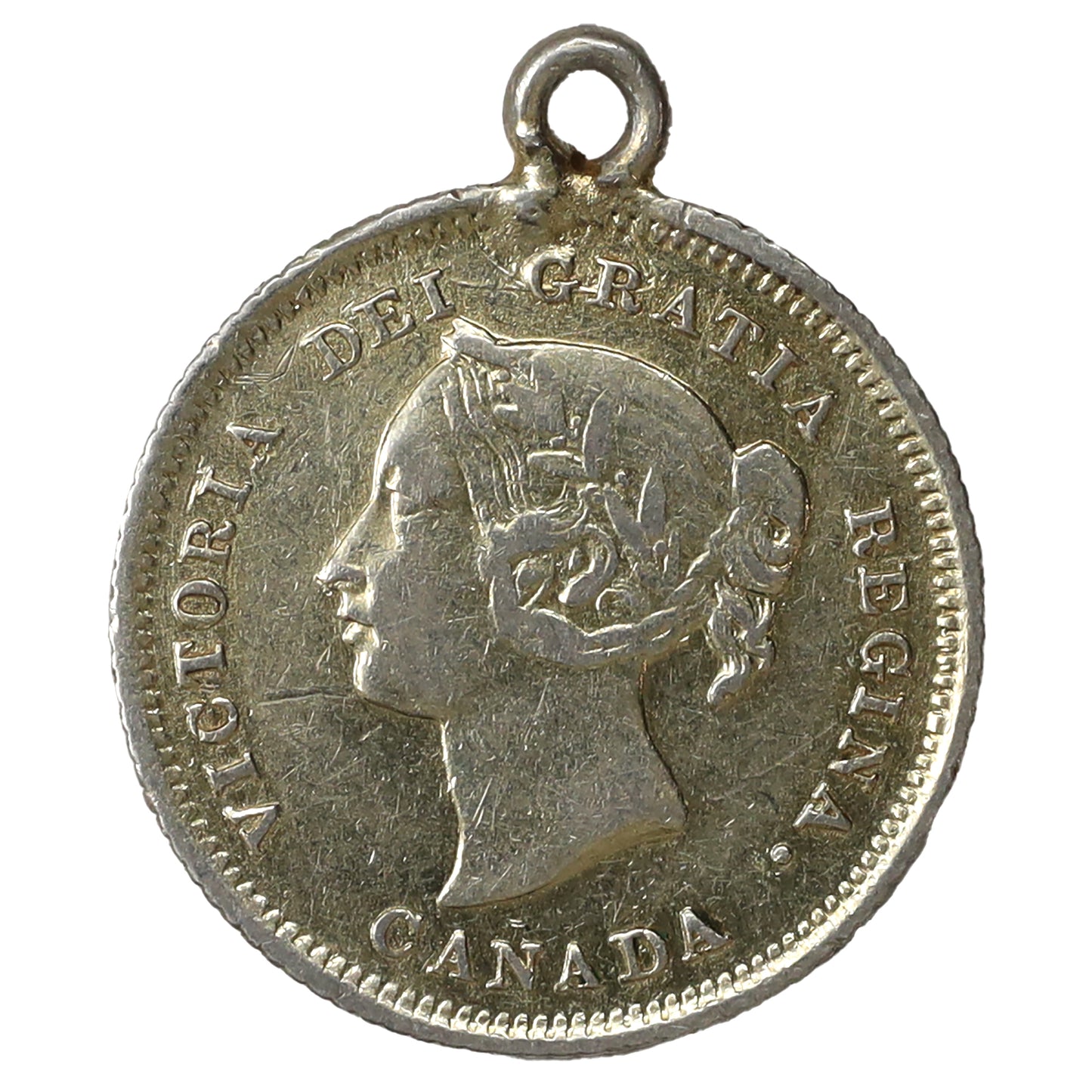 1880H Obv. 3 Canada 5-cents VF-EF (VF30) Scratched, marks, or impaired