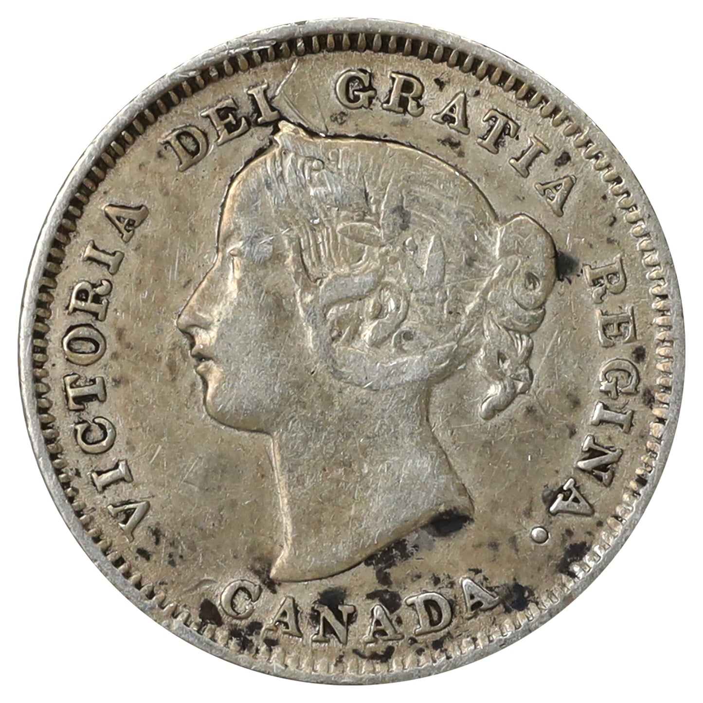 1900 Oval 0s Canada 5-cents Very Fine (VF20) Scratched, marks, or impaired
