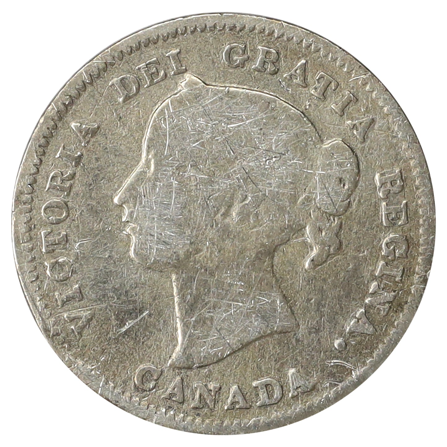 1901 Canada 5-cents Very Good (VG8) Scratched, marks, or impaired