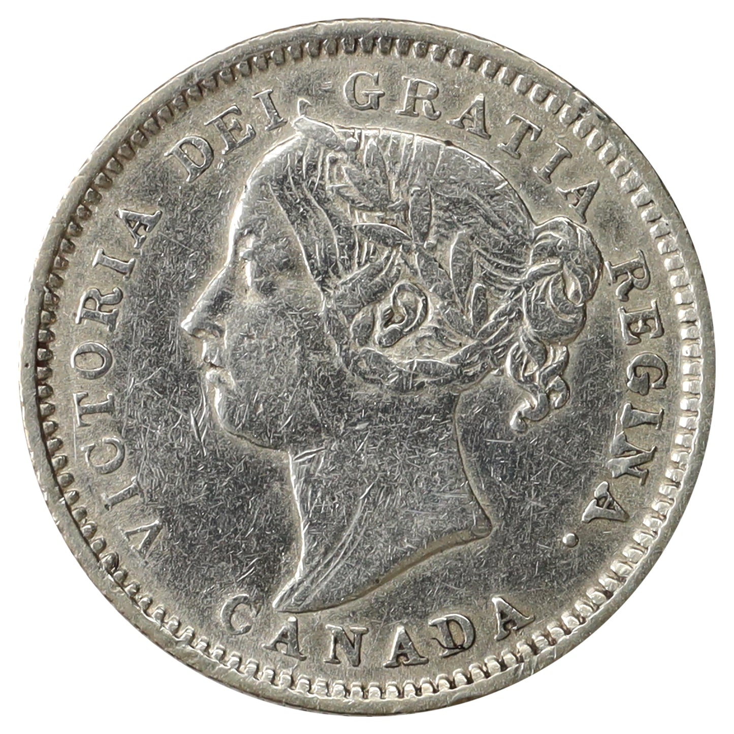 1888 Canada 10-cents VF-EF (VF30) Scratched, marks, or impaired