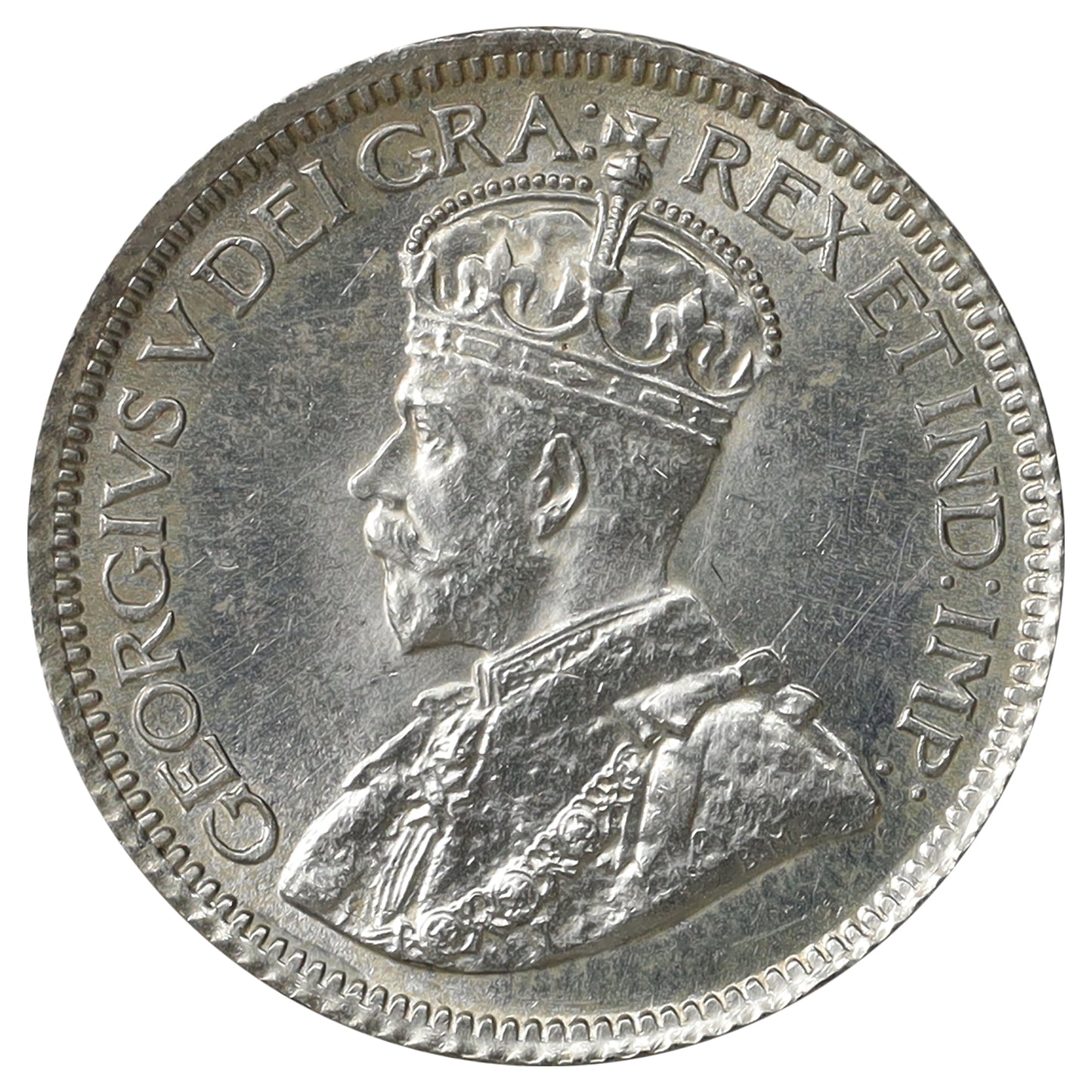 1917 Canada 10-cents Brilliant Uncirculated (MS63) Scratched, marks, or impaired