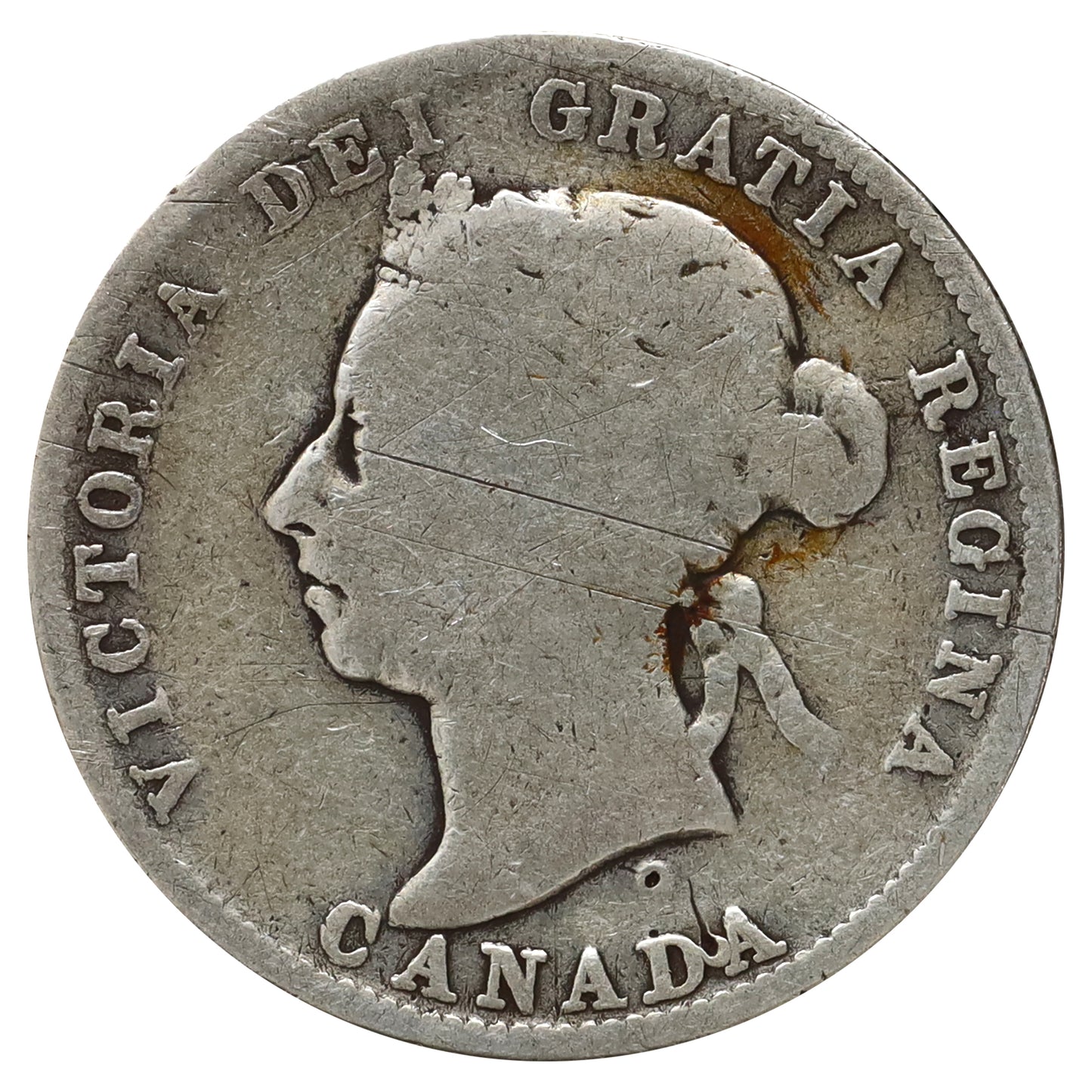 1889 Canada 25-cents Good (G4) Scratched, marks, or impaired
