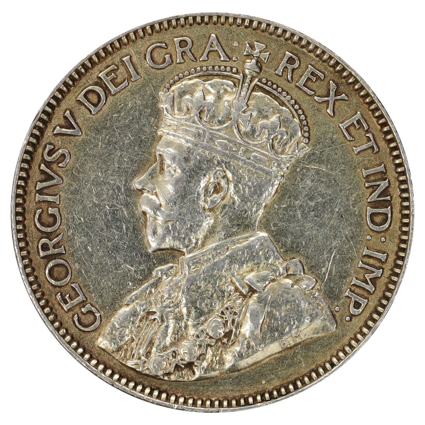1914 Canada 25-cents Extra Fine (EF40) Scratched, marks, or impaired