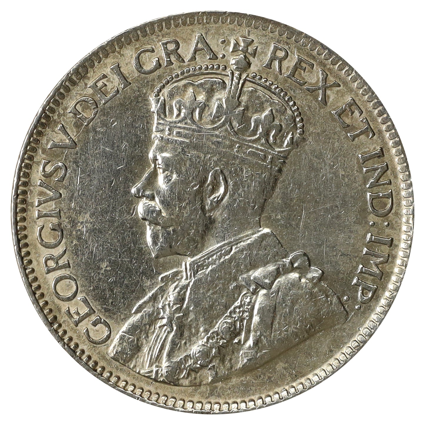 1918 Canada 25-cents VF-EF (VF30) Scratched, marks, or impaired