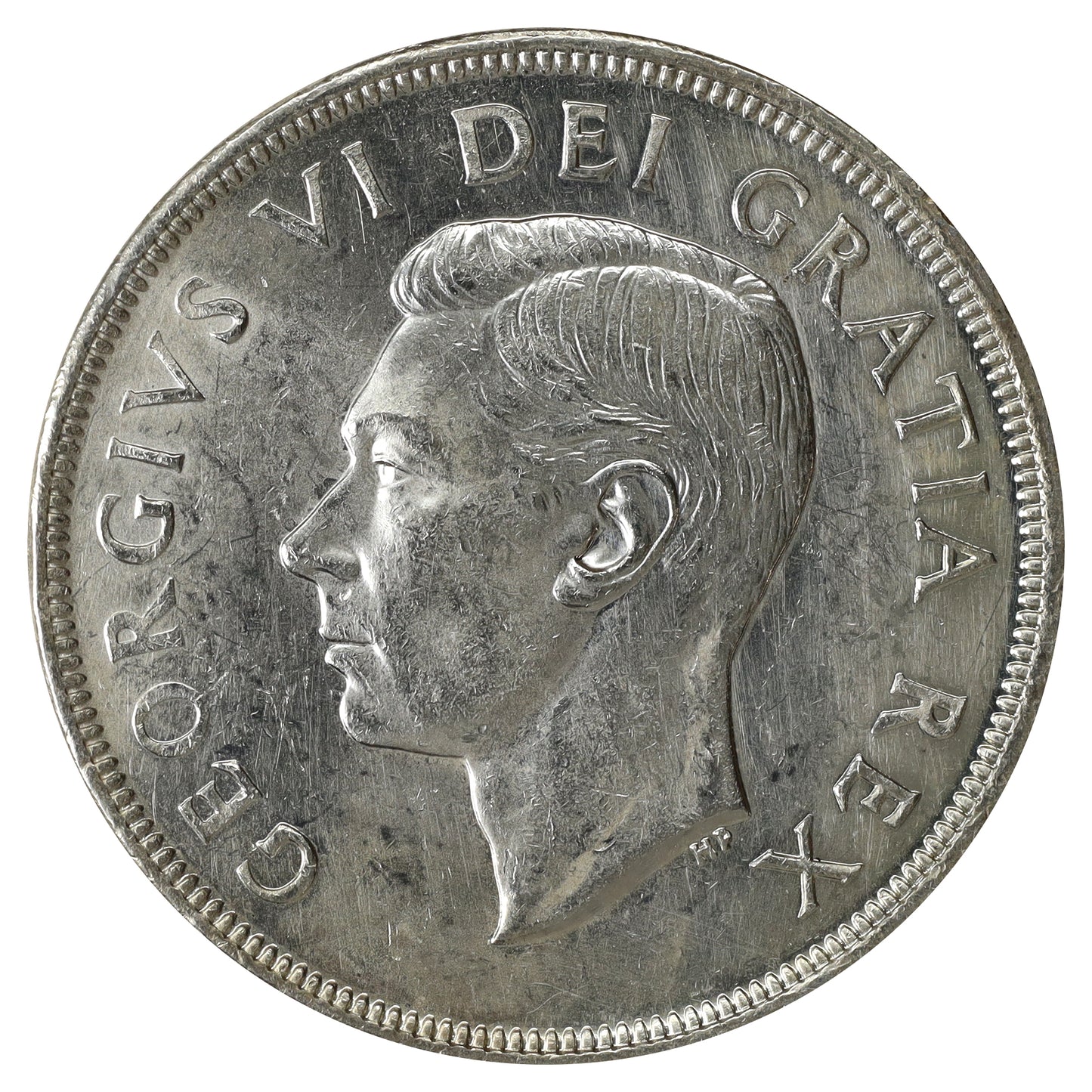 1948 Canada Dollar AU-UNC (AU55) Scratched, marks, or impaired