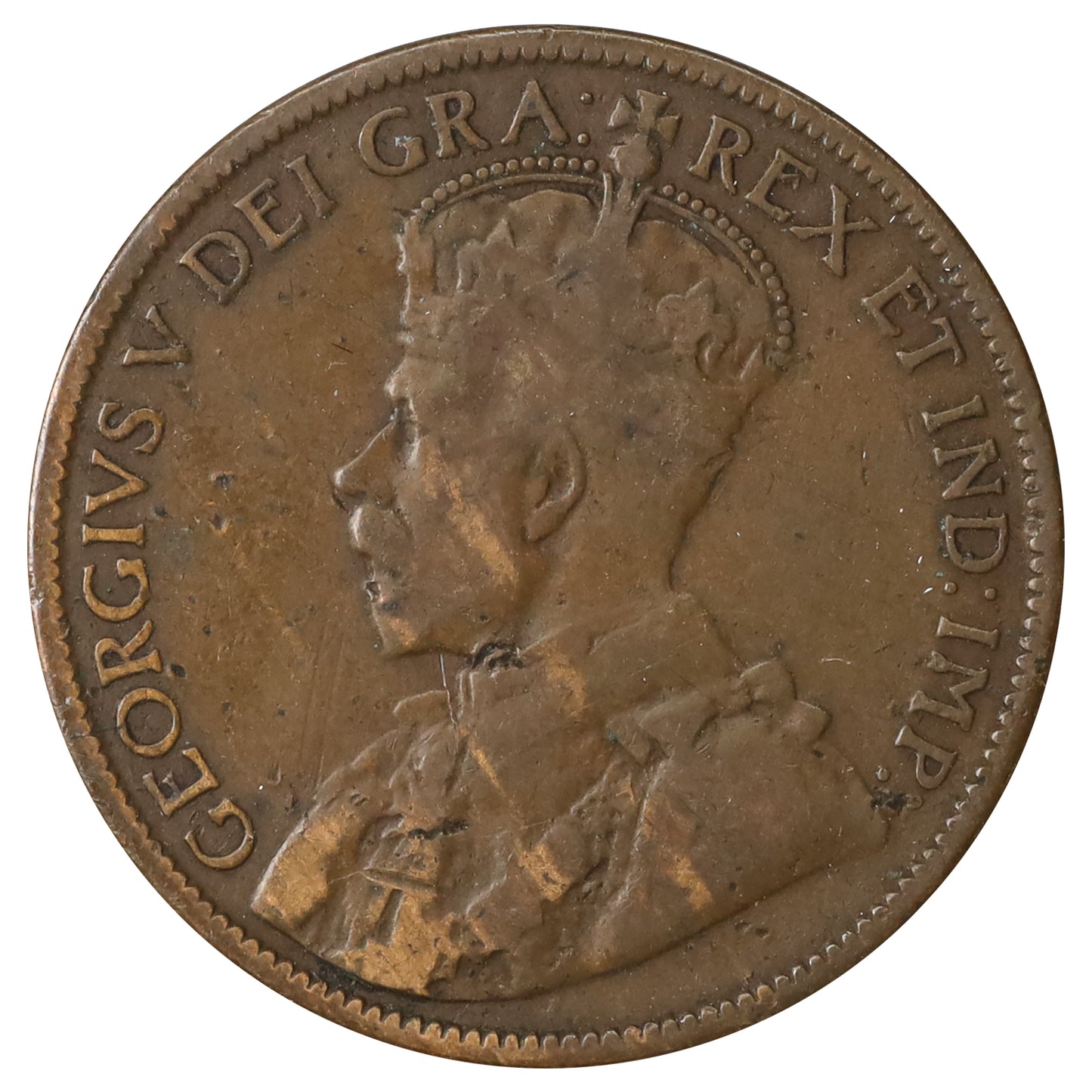 1913 Newfoundland 1-cent VG-F (VG10) Scratched, marks, or impaired