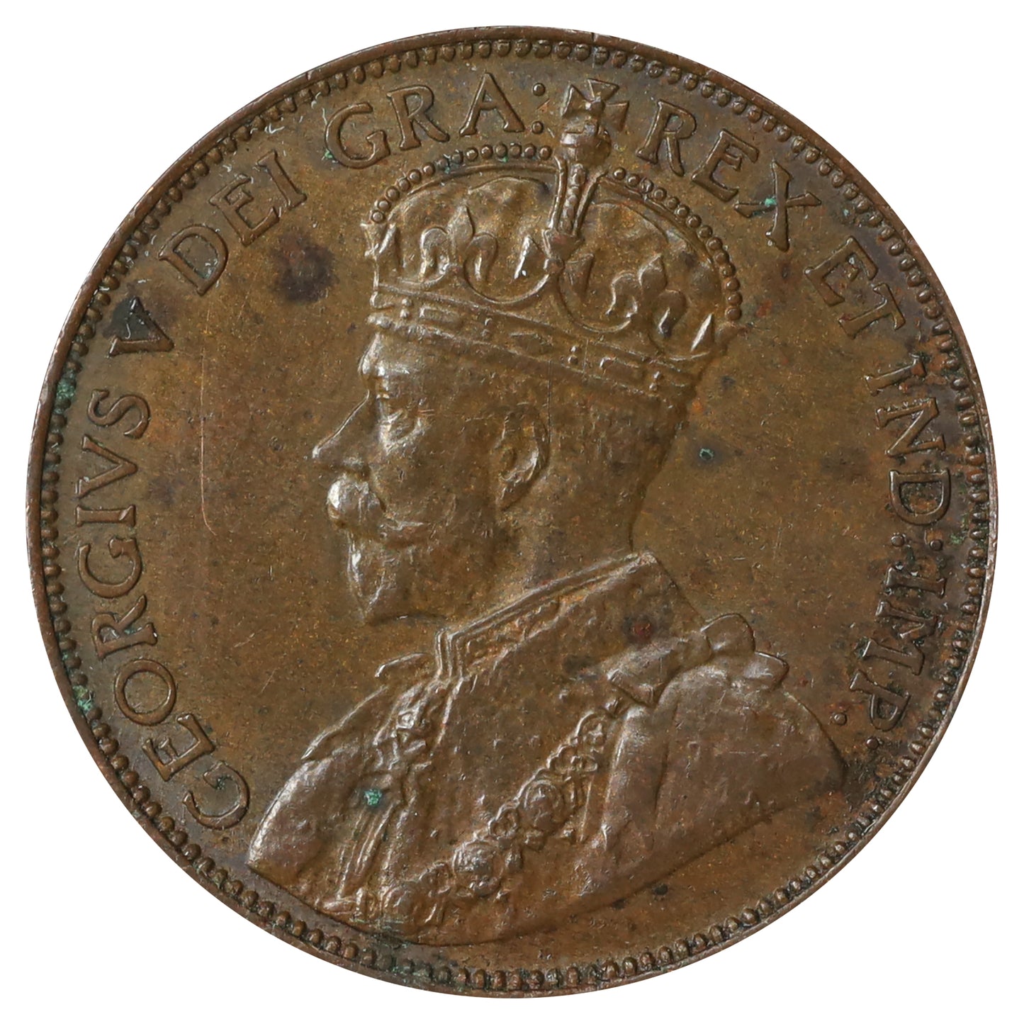 1920 Newfoundland 1-cent Almost Uncirculated (AU50) Scratched, marks, or impaired