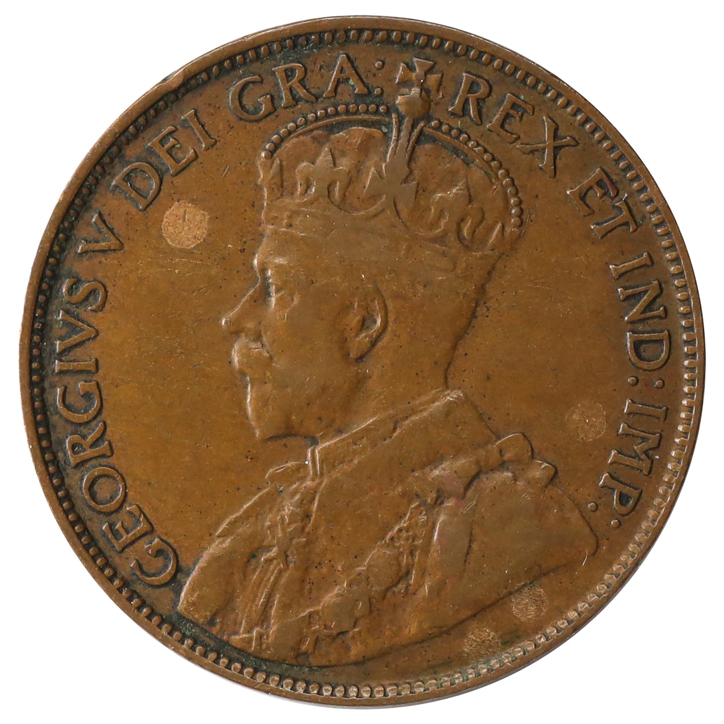 1920 Newfoundland 1-cent VF-EF (VF30) Scratched, marks, or impaired