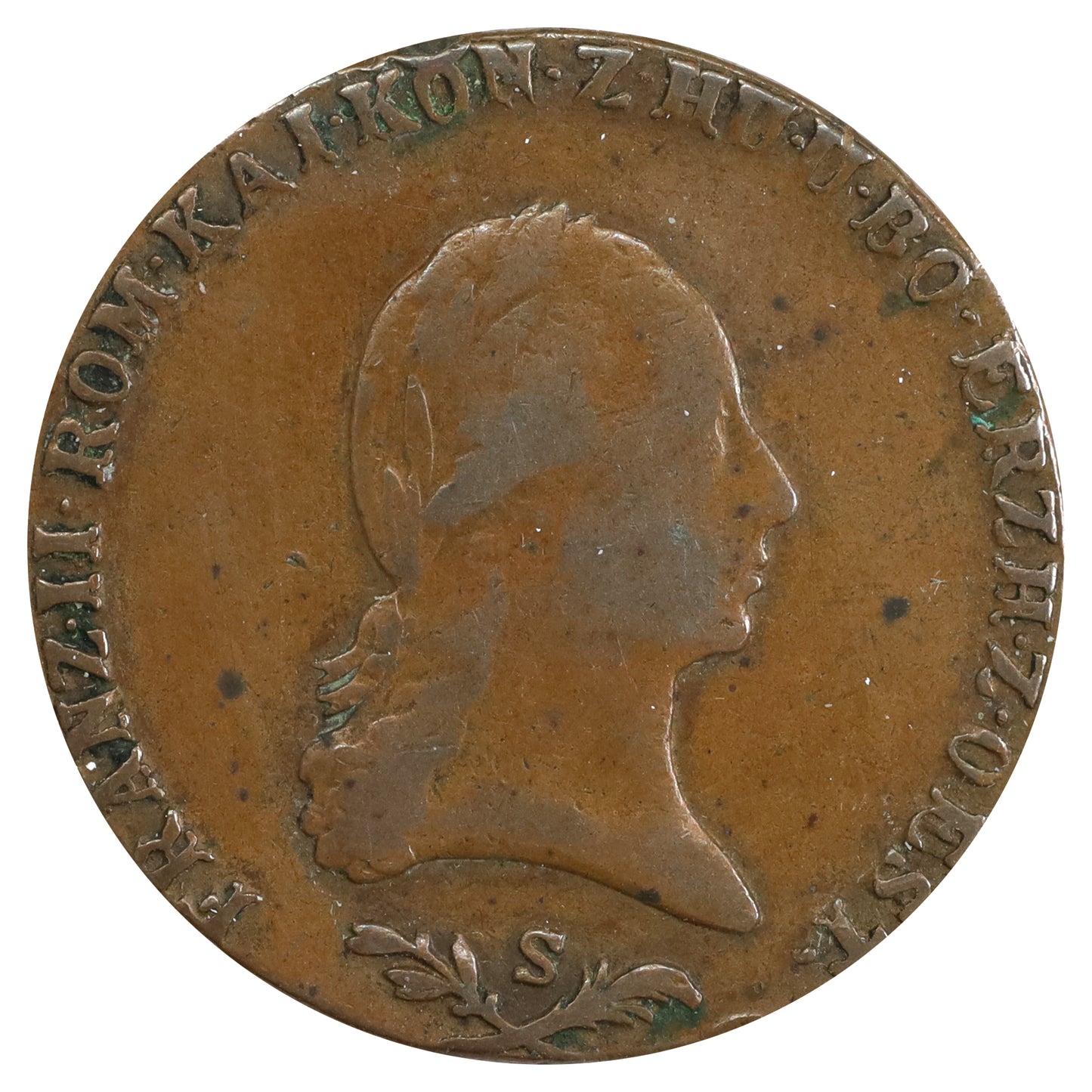 Austria 1800S 6 Kreuzers Very Fine (VF20) DOD