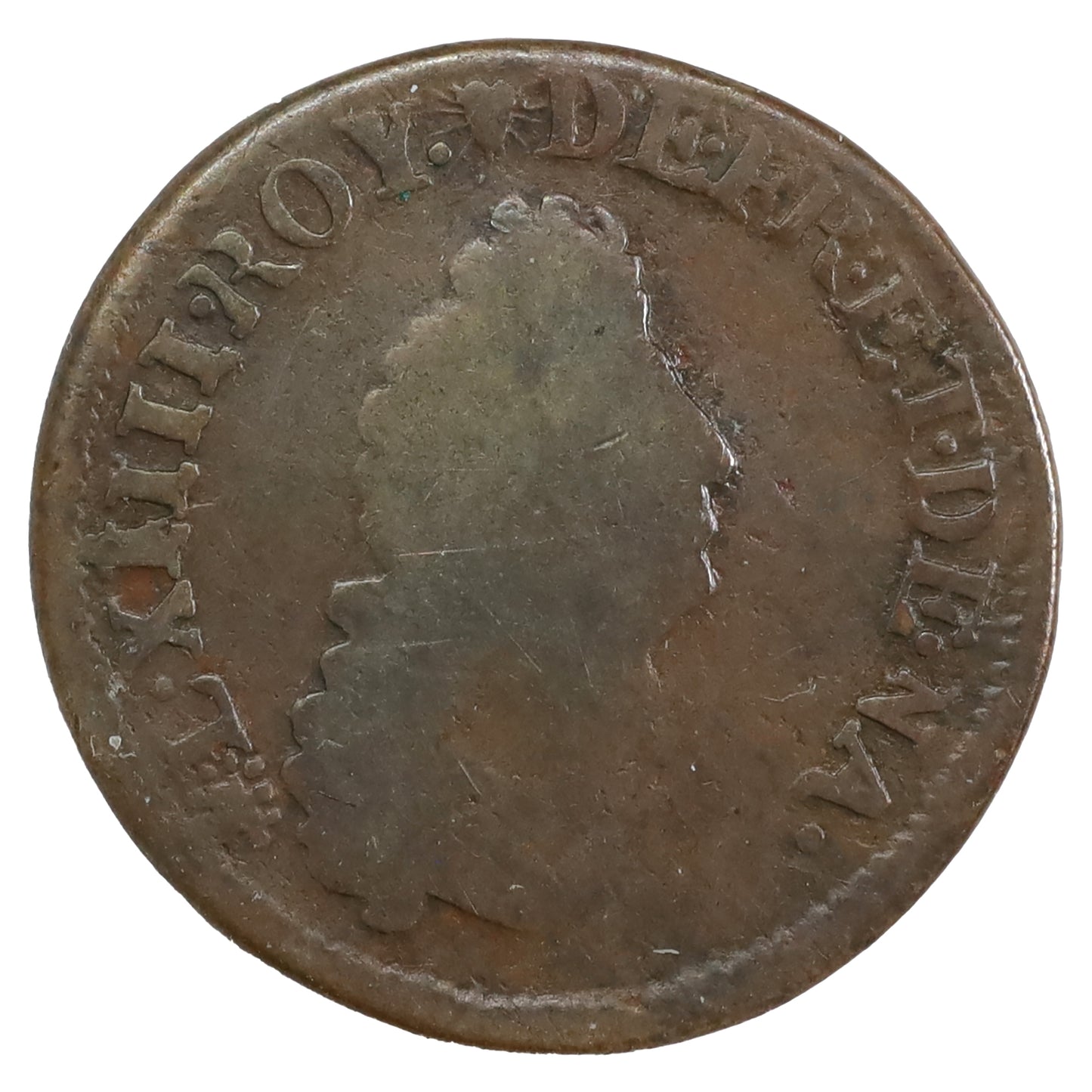 France 1699 Louis XIV 4 Deniers with BB Mint Mark (Strasbourg) DOD