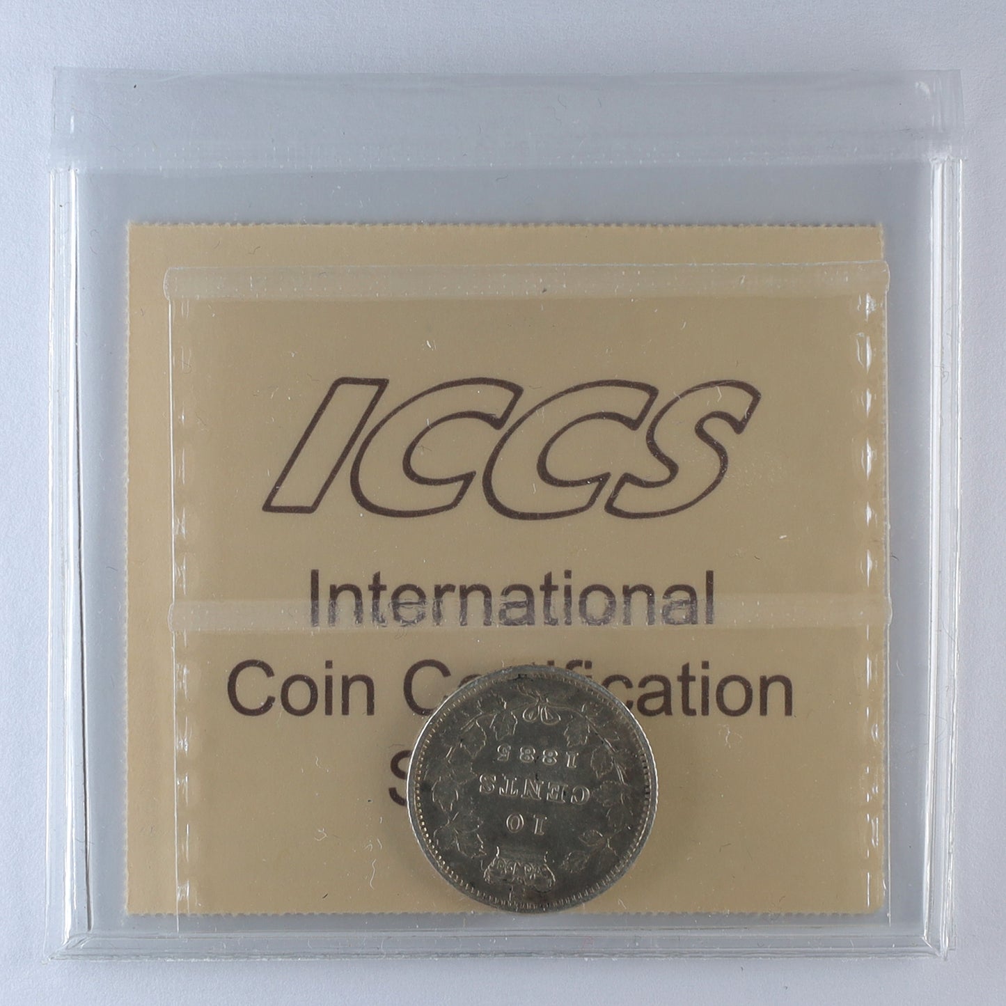 1885 Obv. 4 Canada 10-cents ICCS Certified VF30 (Cleaned)