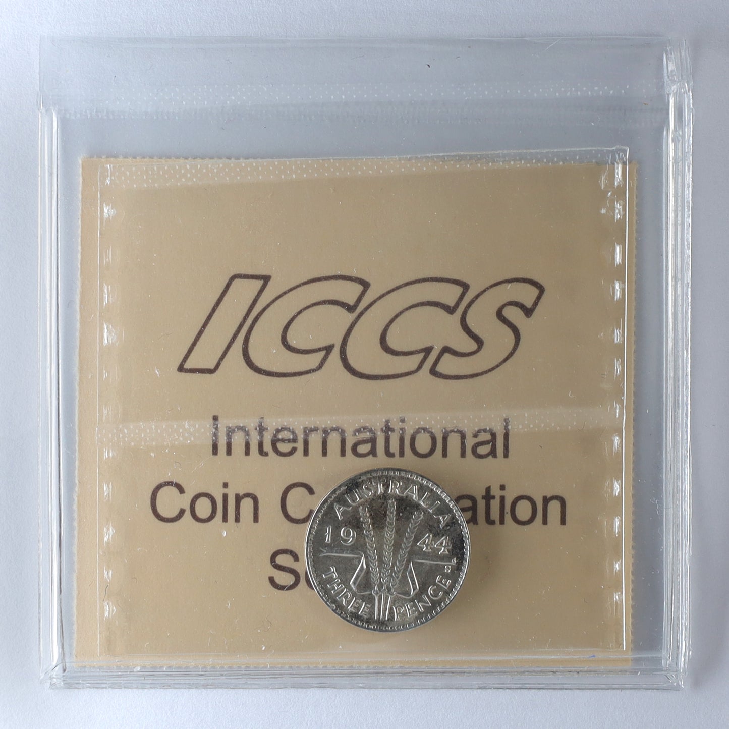 Australia 1944 Threepence Type 1 ICCS Certified MS63 (DOD)