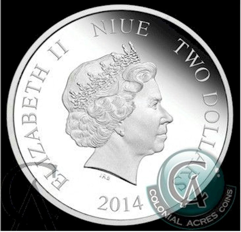 2014 Niue $2 Mickey and Friends - Mickey Mouse Proof Silver (No Tax)
