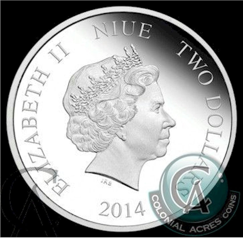 2014 Niue $2 Mickey and Friends - Minnie Mouse Proof Silver (No Tax)
