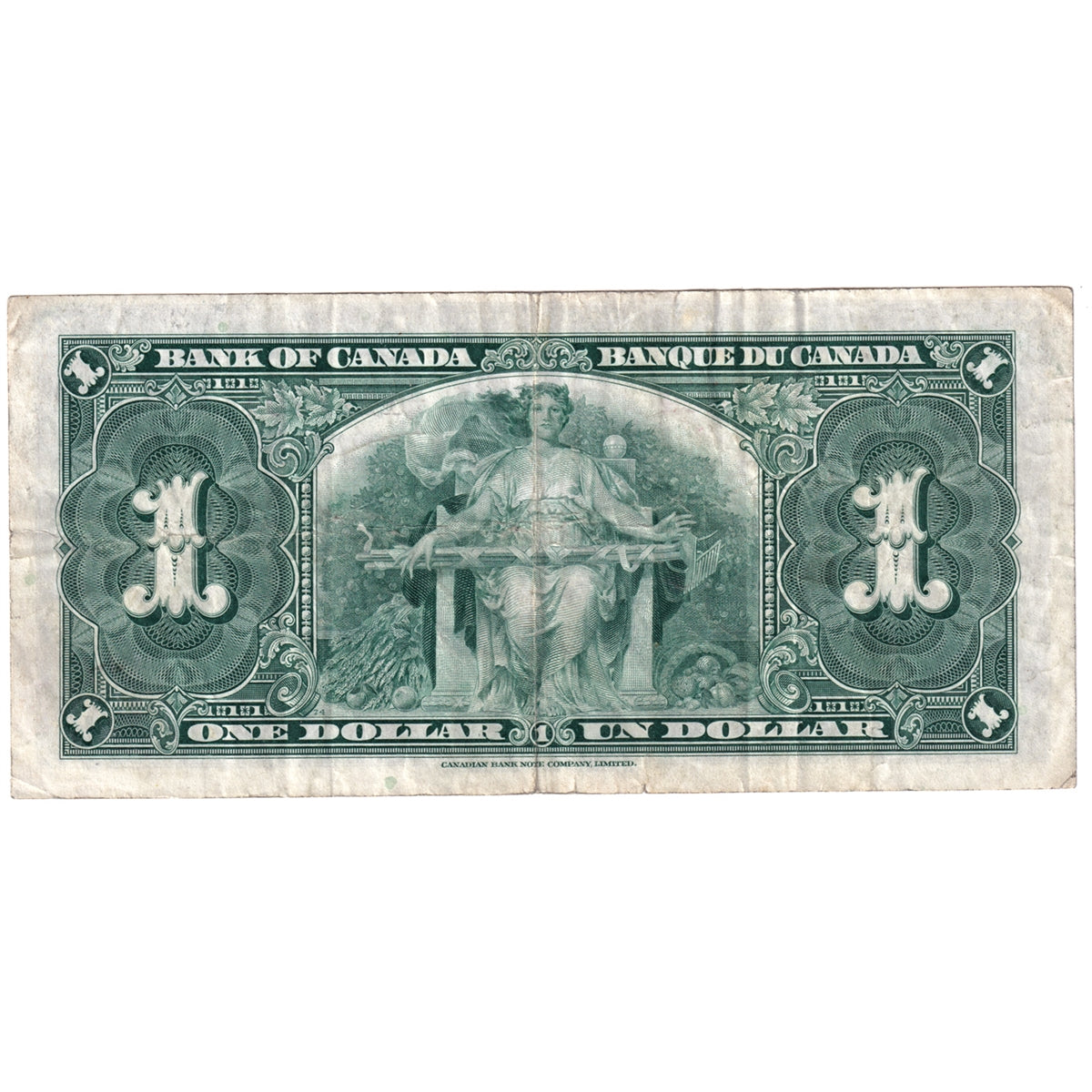 BC-21d 1937 Canada $1 Note, Coyne-Towers, F-VF (F15) Tears, holes, or impaired