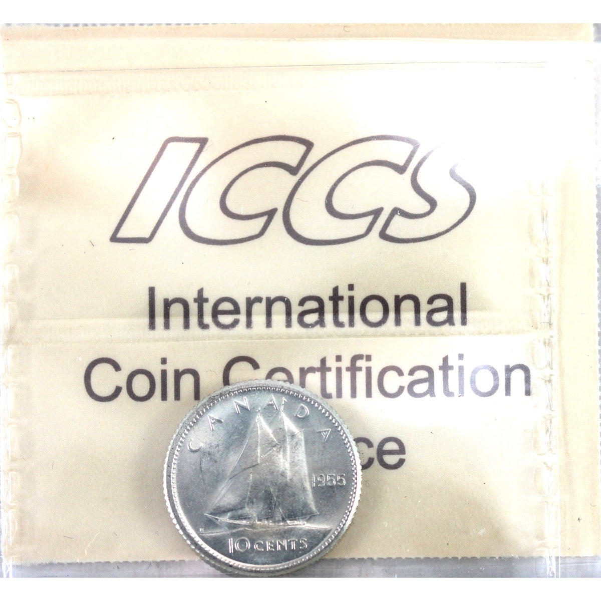 1955 Canada 10-cents ICCS Certified MS64