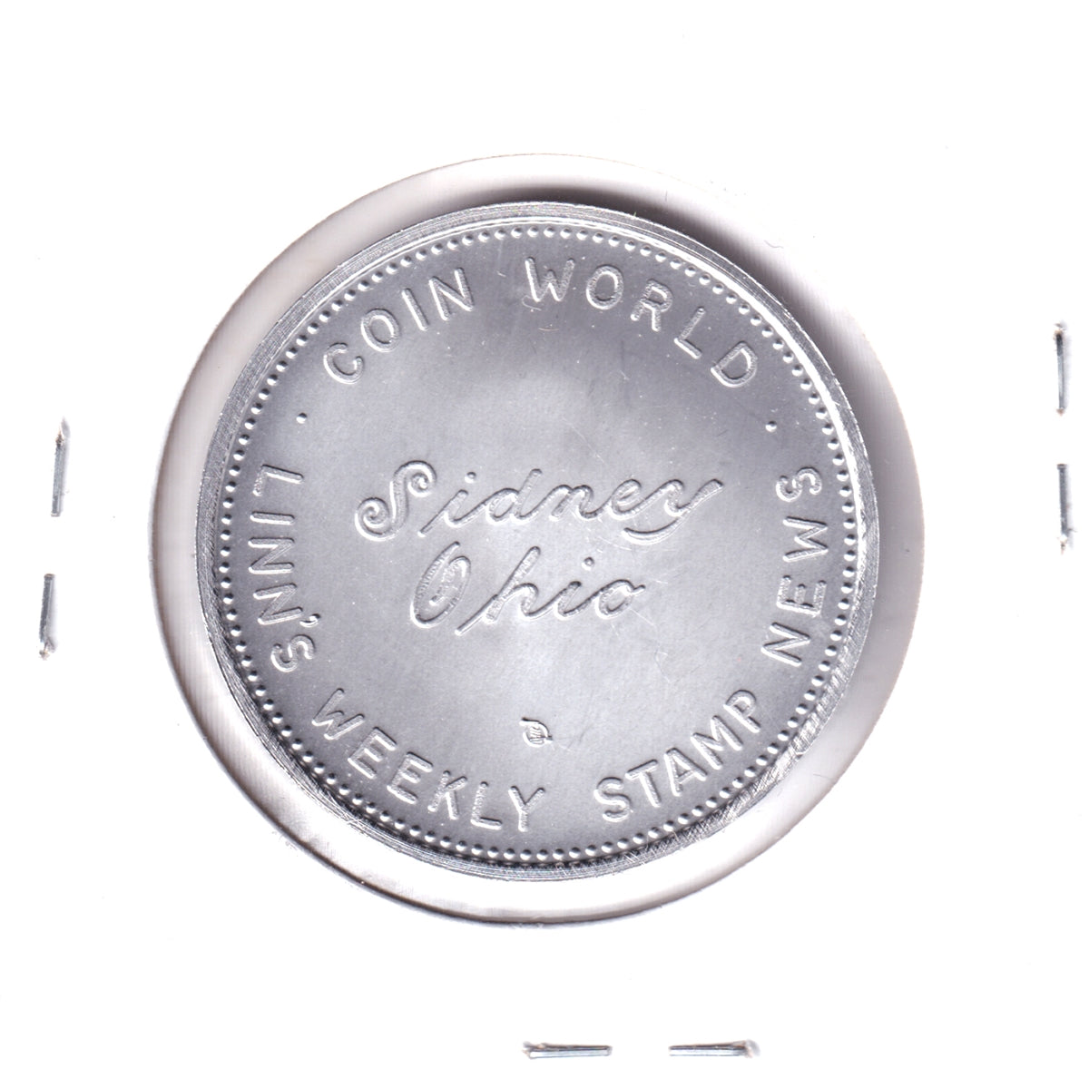 1971 Torex Medallion: Coin World, Linn's Weekly Stamp News, Sidney, Ohio