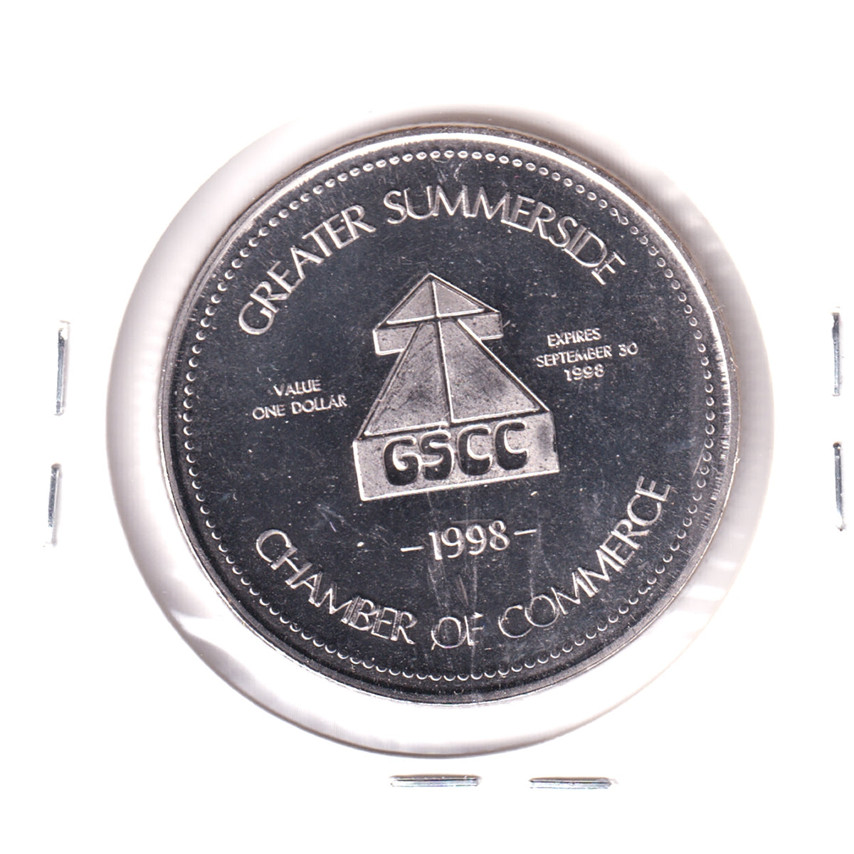 1998 Greater Summerside, PEI, Marilla Dollar Token
