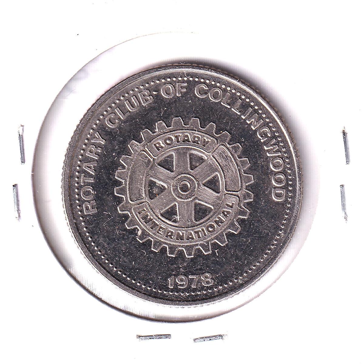 1978 Collingwood, ON, Centennial Trade Dollar: Rotary Club & Lord Collingwood