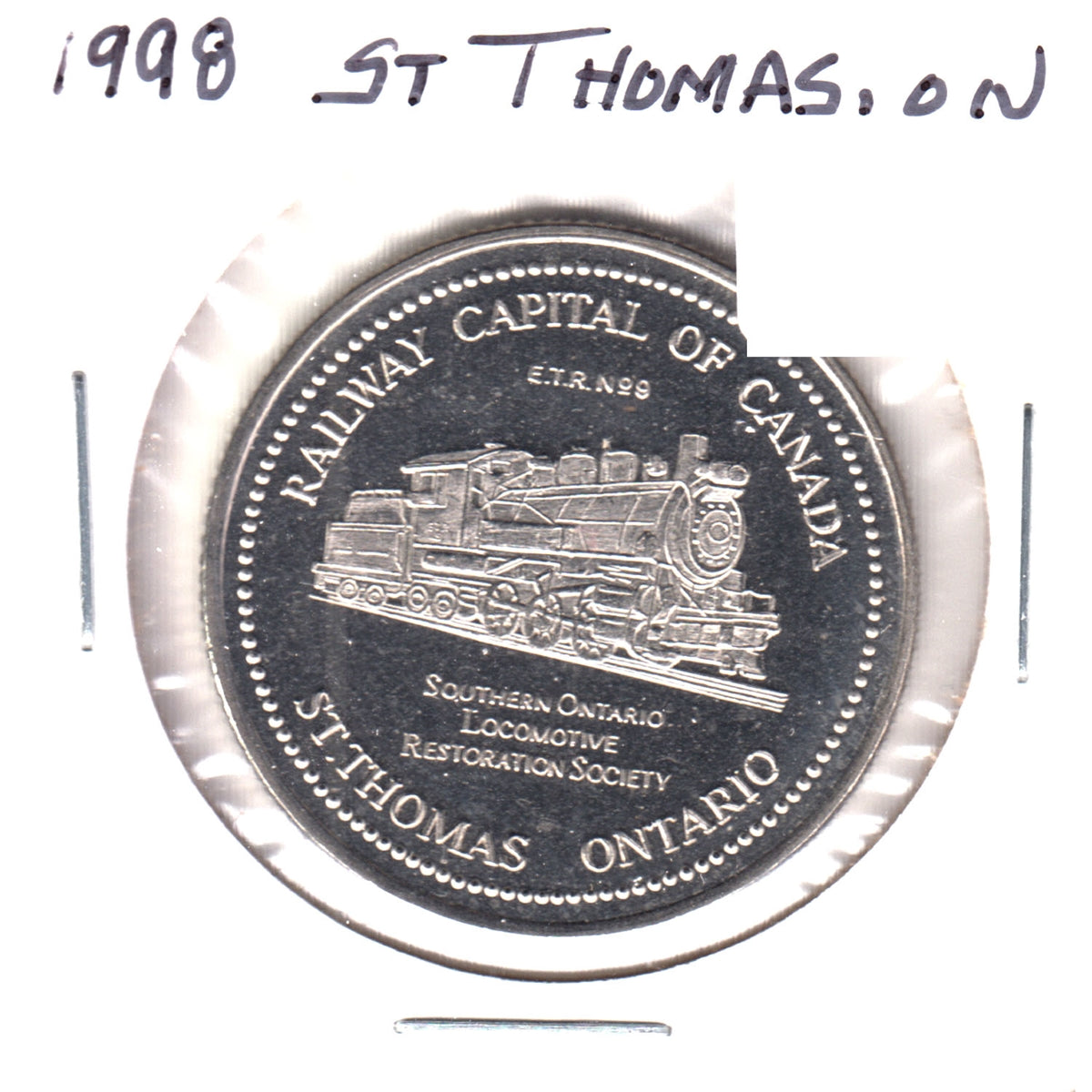1998 St Thomas Trade Dollar Token - Elgin County Railway Museum