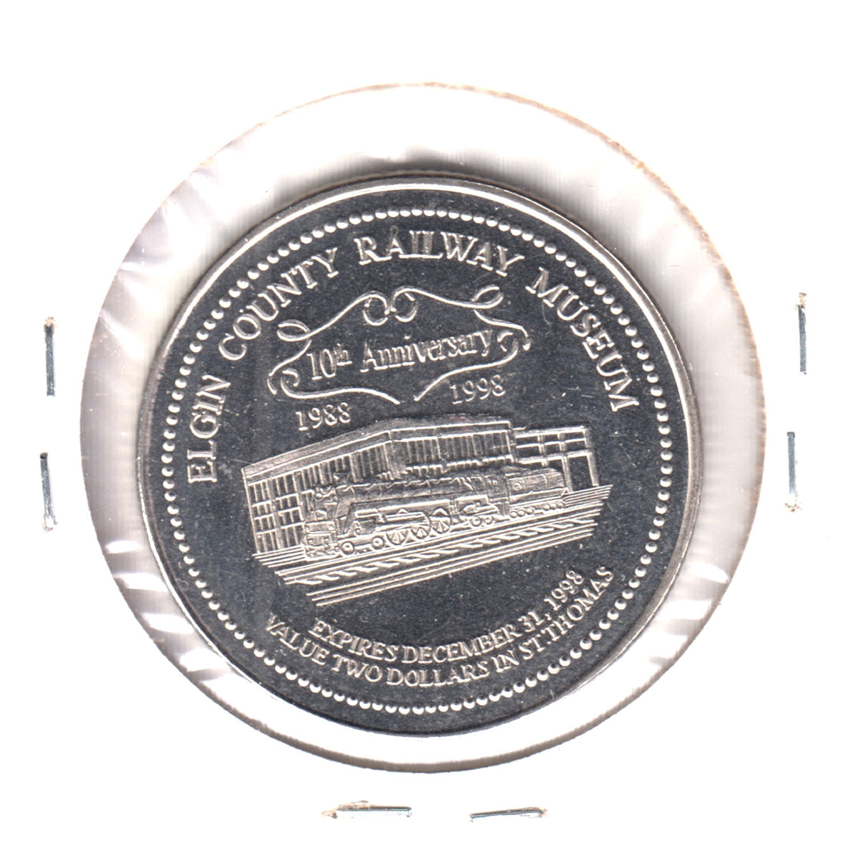 1998 St Thomas Trade Dollar Token - Elgin County Railway Museum