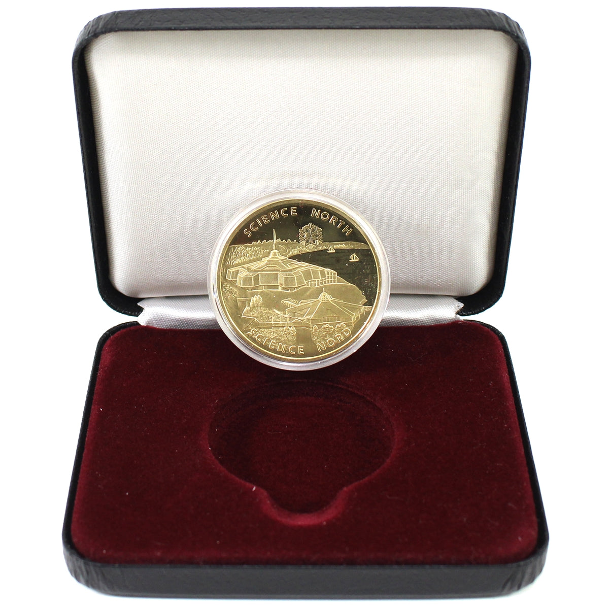 Science North, Sudbury, ON, Gold-plated Nickel Medallion by RCM in Case (Impaired)