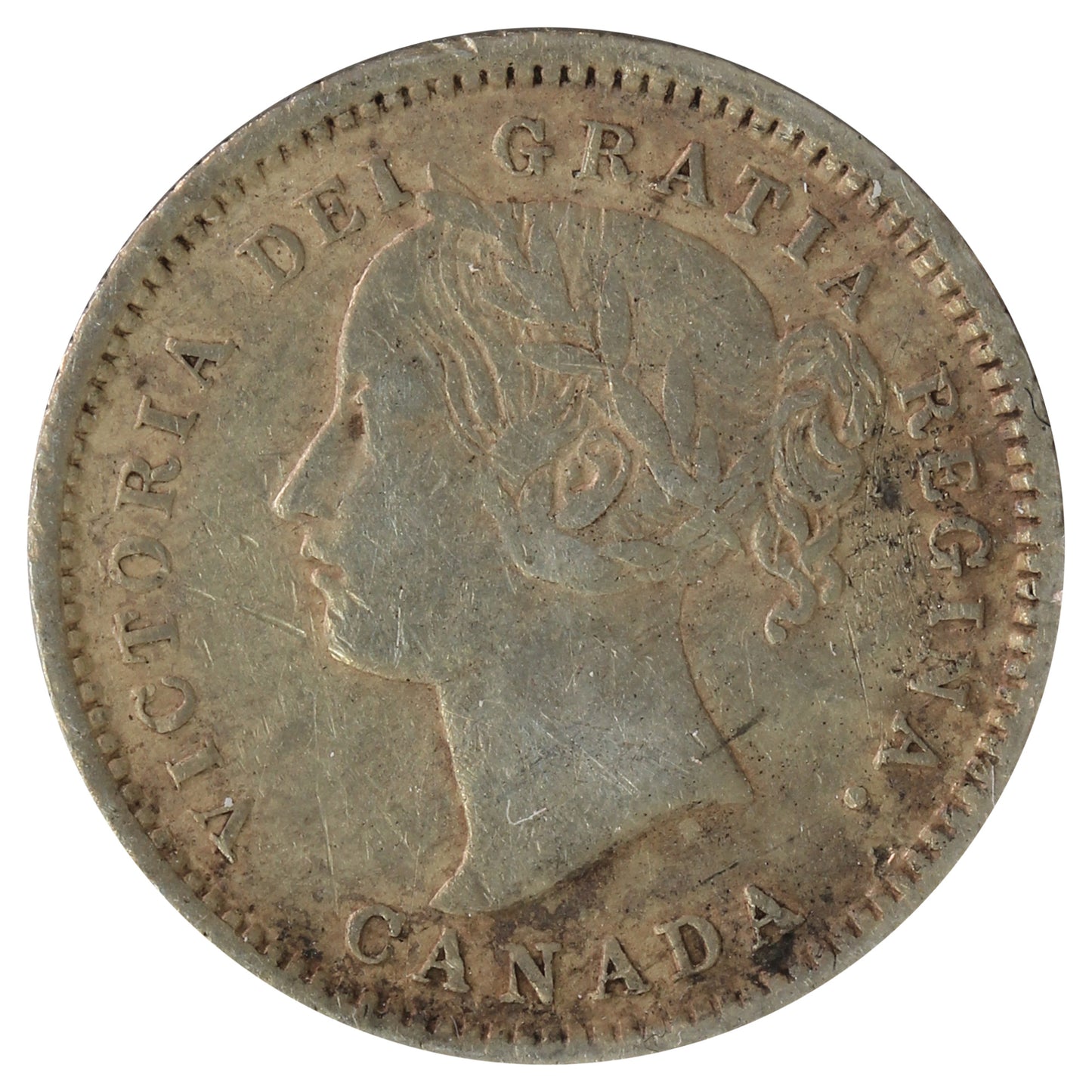 1880H Obv. 1 Canada 10-cents Very Fine (VF20) Impaired