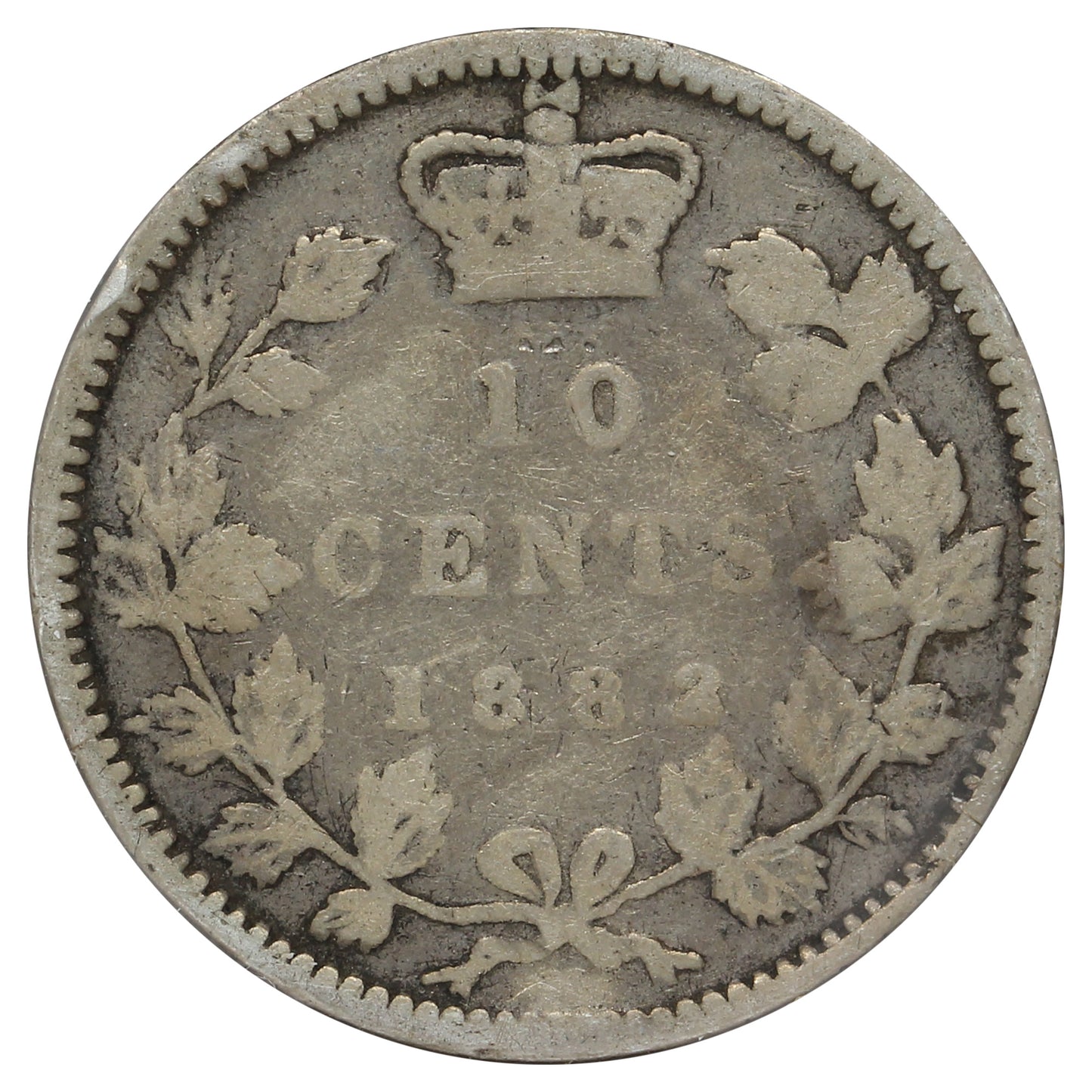 1882H Canada 10-cents G-VG (G-6) Bent