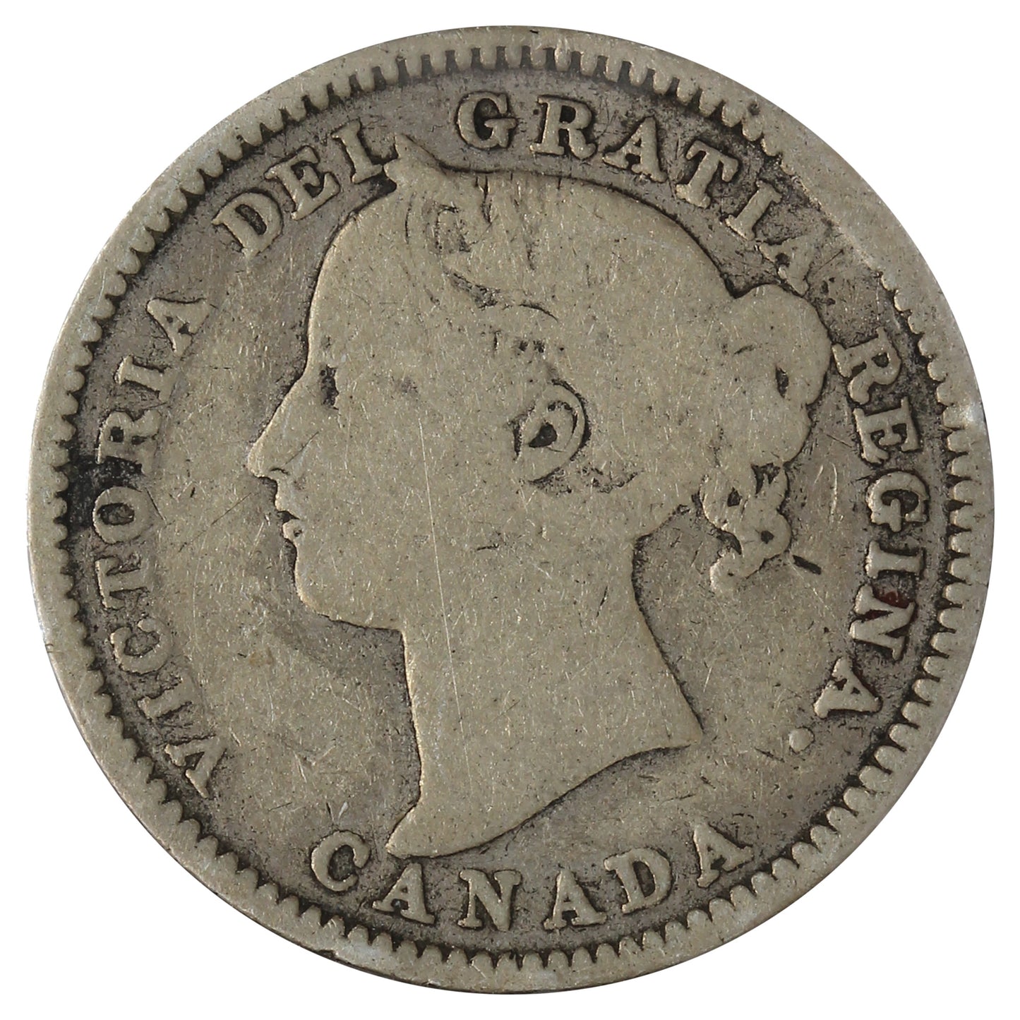 1882H Canada 10-cents G-VG (G-6) Bent