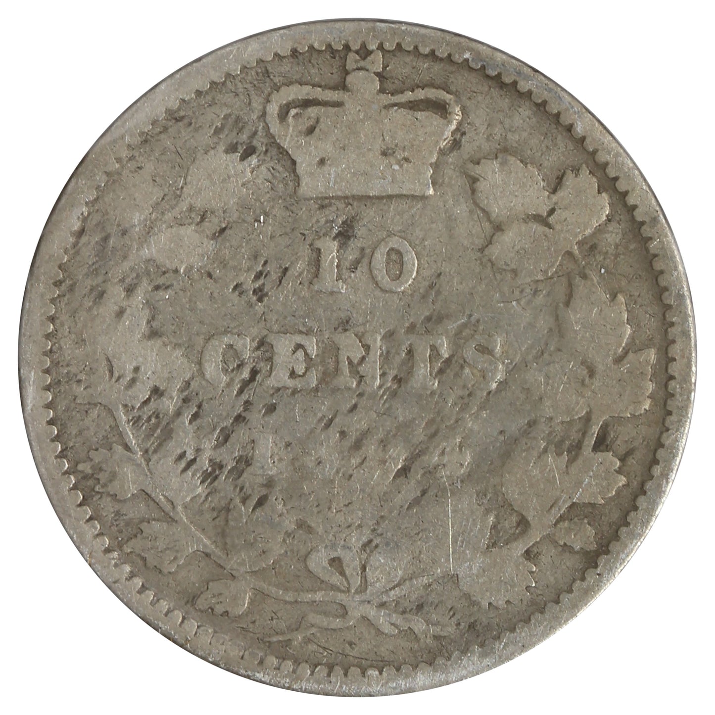 1894 Obv. 6 Canada 10-cents G-VG (G-6) Impaired