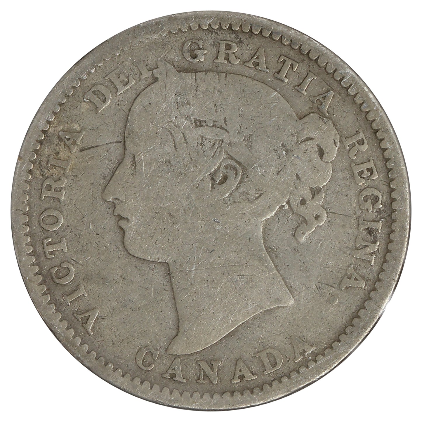 1894 Obv. 6 Canada 10-cents G-VG (G-6) Impaired