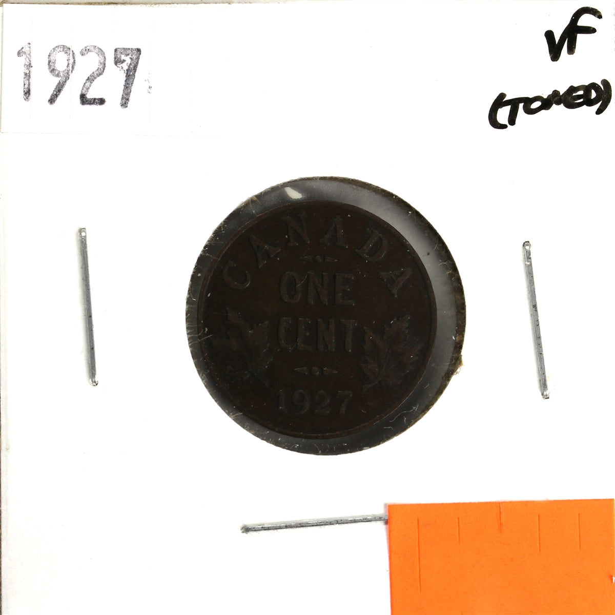 1927 Canada 1-cent Very Fine (VF20) Scratched, Cleaned or Impaired