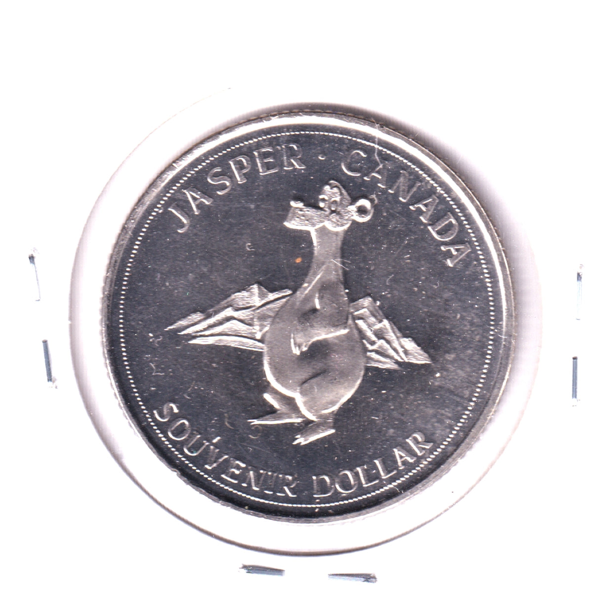 1980 Jasper, Alberta, Souvenir Dollar: Moose