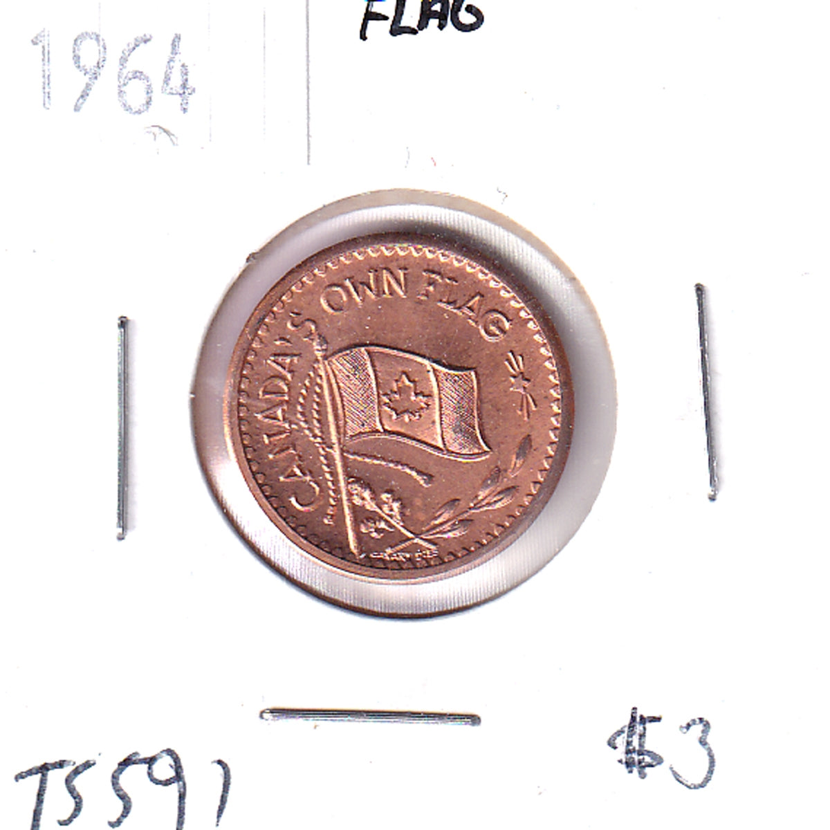 1964 Canada's Own Flag Copper Medallion