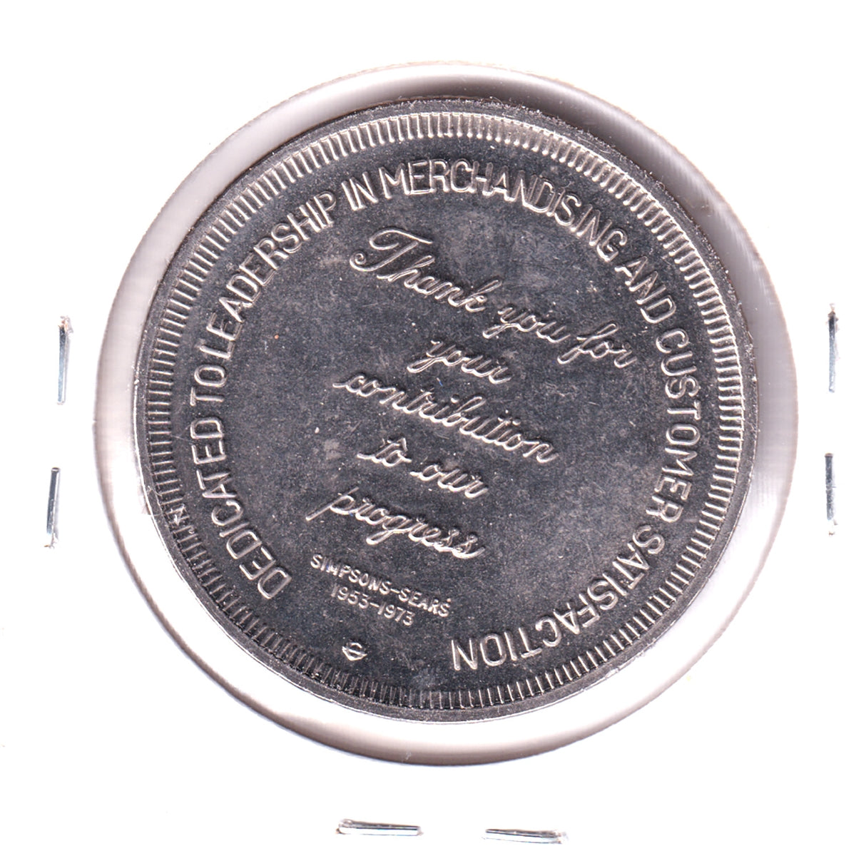1973 Simpsons-Sears One Billion Dollar Year Medallion