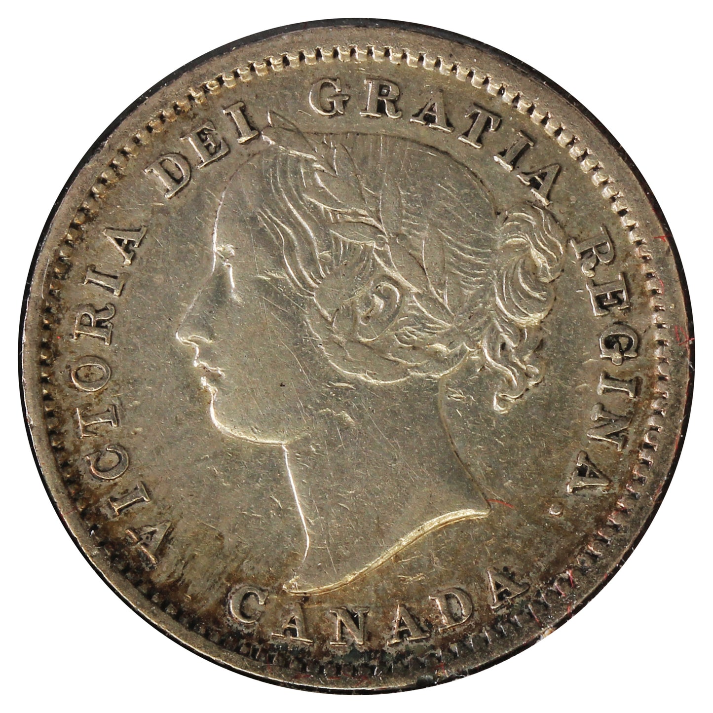 1858 Canada 10-cents Very Fine (VF-20) Cleaned
