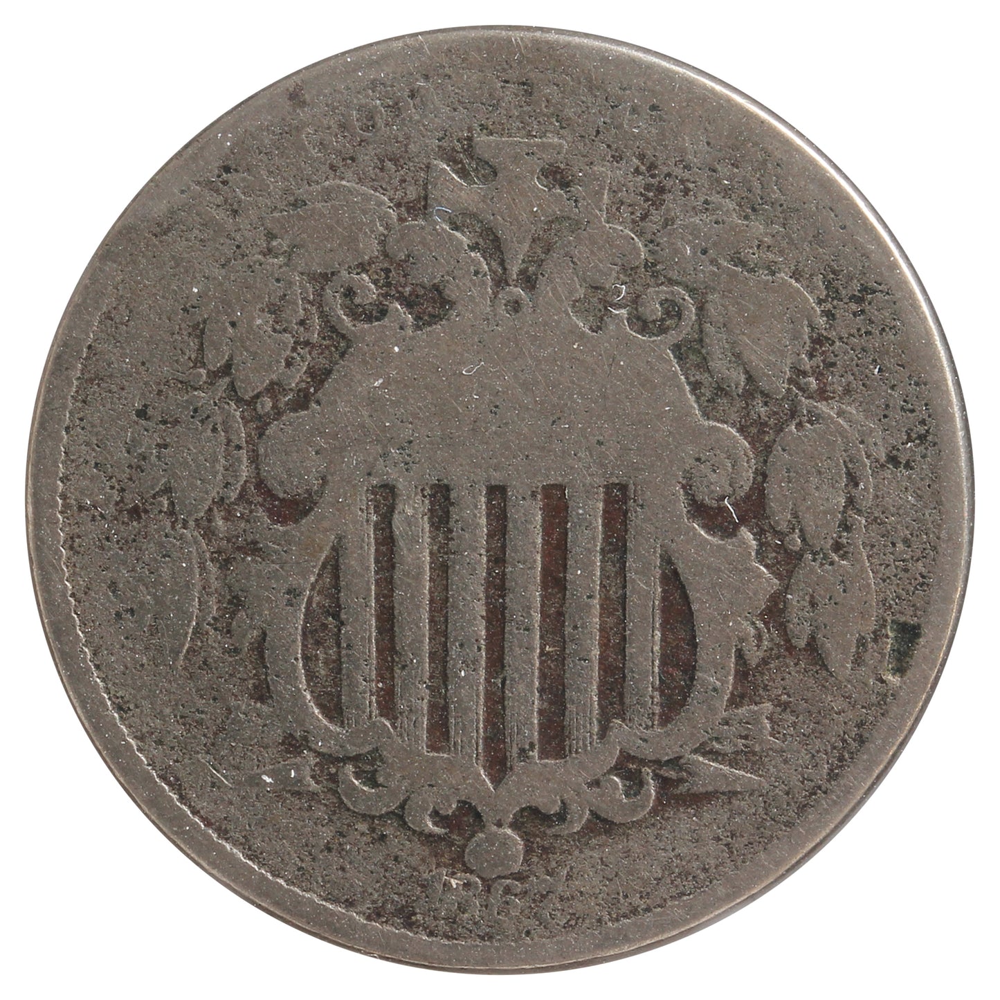 1867 No Rays USA Nickel G-VG (G6) Impaired