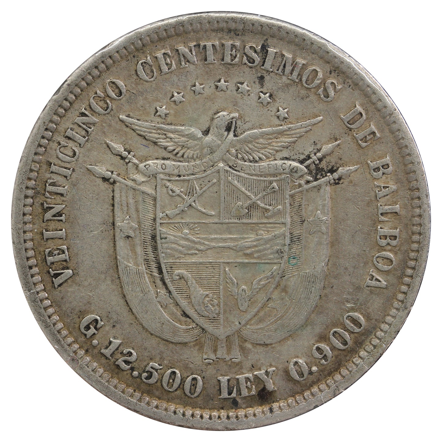 Panama 1904 50 Centesimos Extra Fine (EF40) Impaired