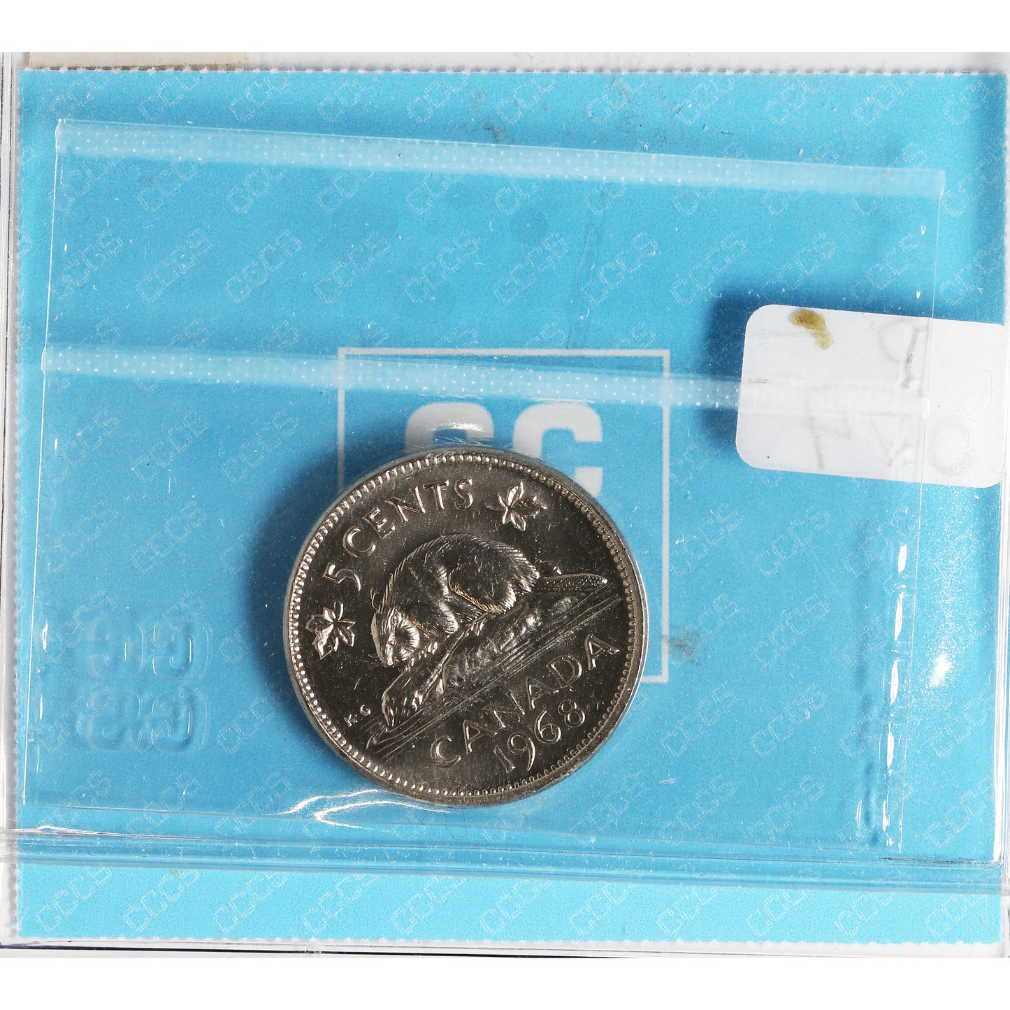 1968 Weak Details, Obverse Denticles & Beads Canada 5-cents CCCS Certified MS-63