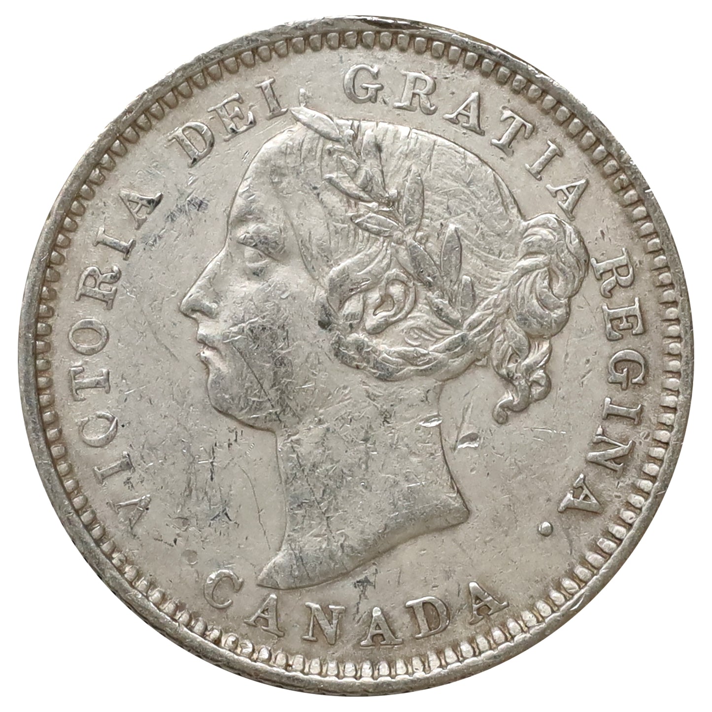 1888 Canada 10-cents EF-AU (EF45) Scratched, marks, or impaired
