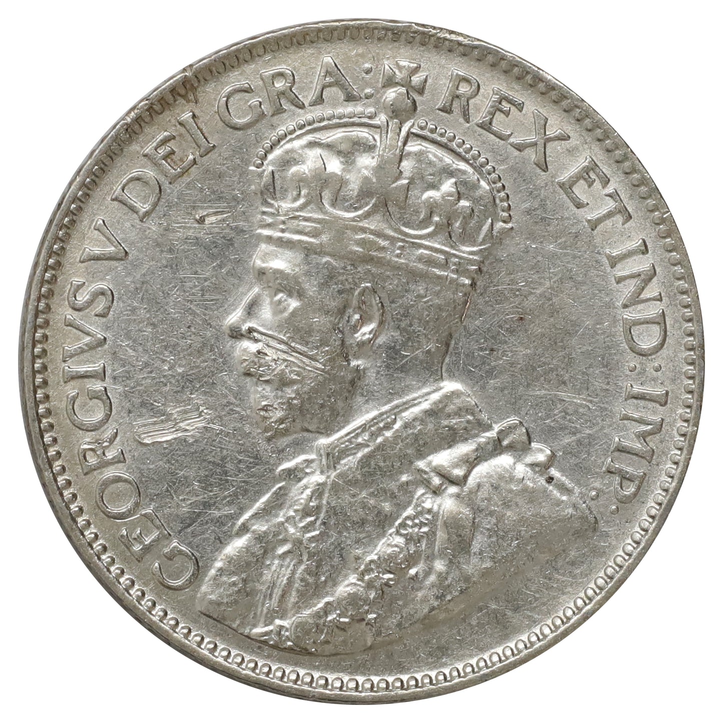 1919 Canada 25-cents VF-EF (VF30) Scratched, marks, or impaired