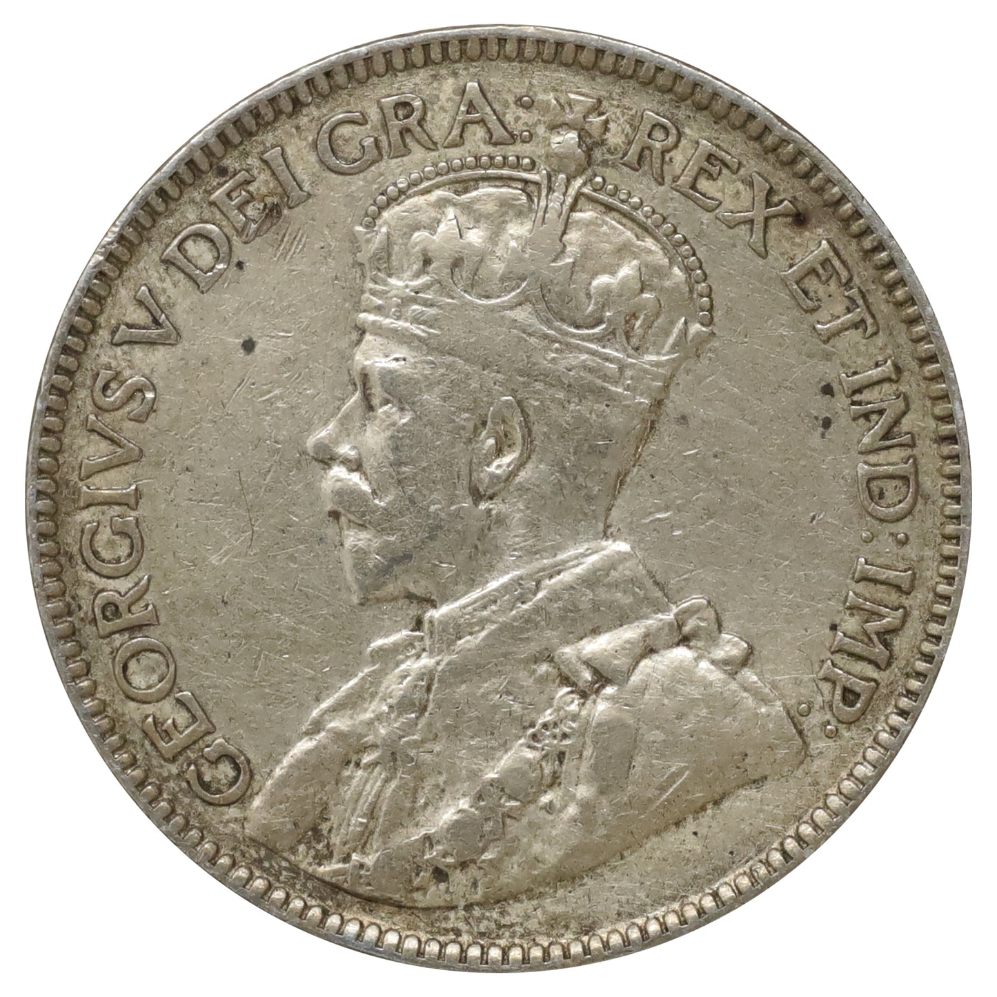 1919 Canada 25-cents Very Fine (VF20) Scratched, marks, or impaired