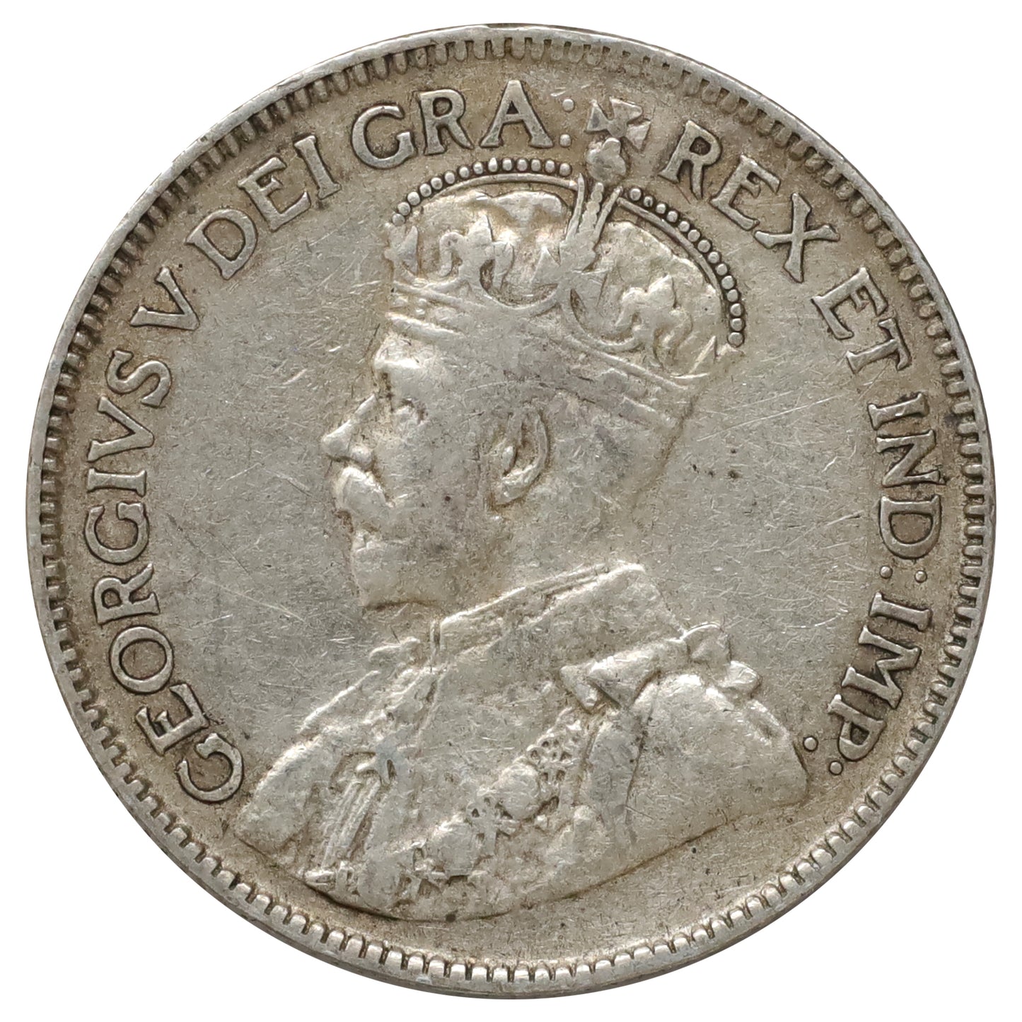 1919 Canada 25-cents F-VF (F15) Scratched, marks, or impaired