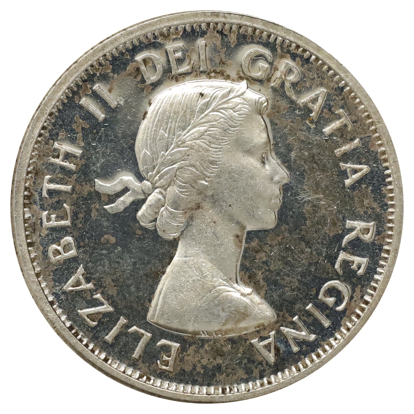 1956 Canada 25-cents Proof Like (Scratched, marks, or impaired)