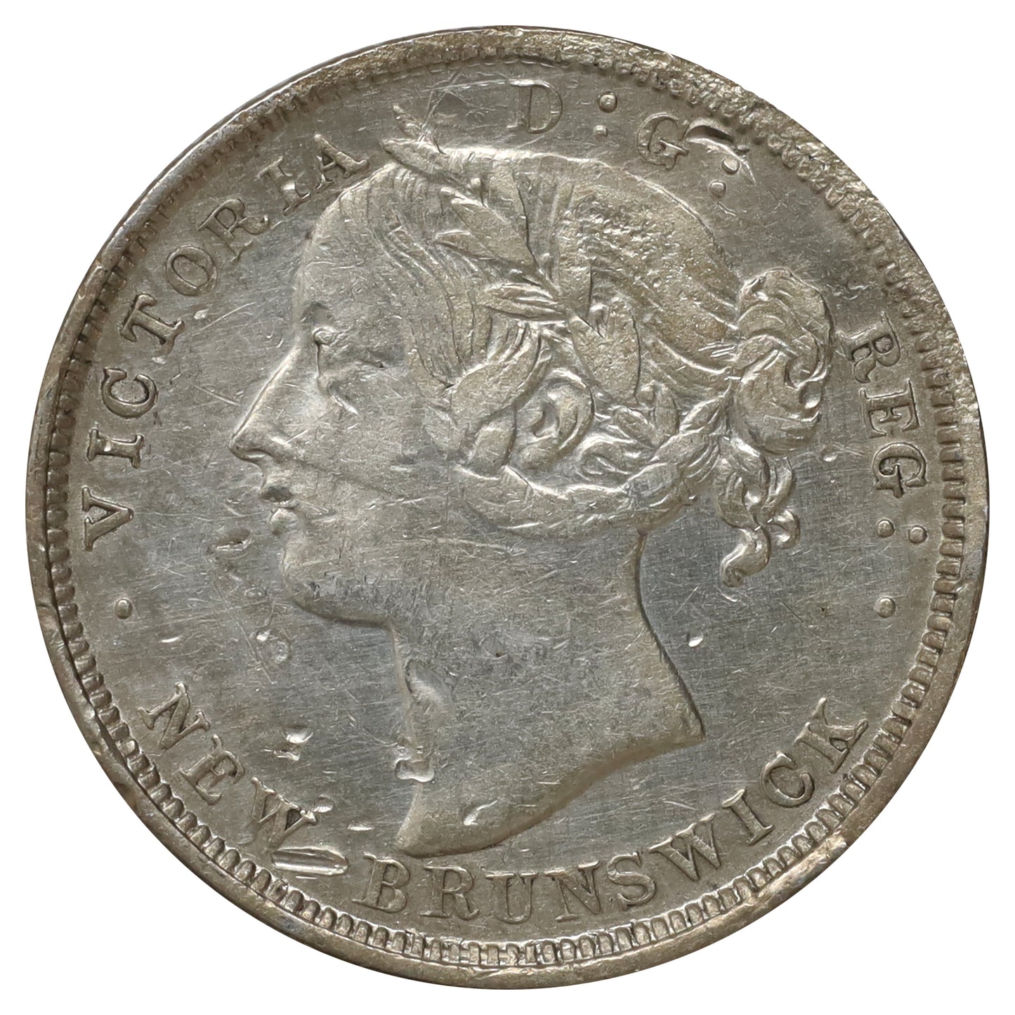 1862 New Brunswick 20-cents Extra Fine (EF40) Scratched, marks, or impaired