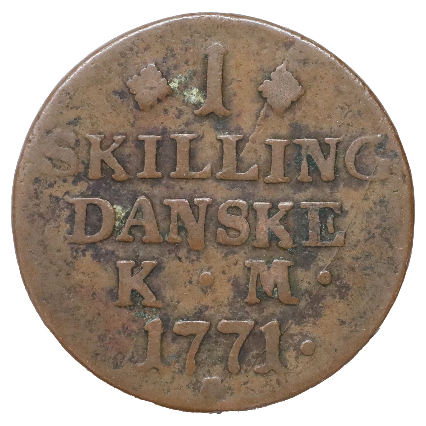 Denmark 1771 Christian VII 1 Skilling (DOD)