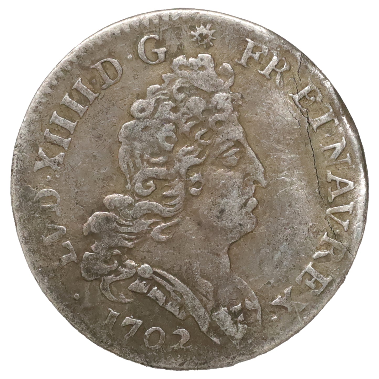 France 1702 D Louis XIV 5 Sols (DOD)